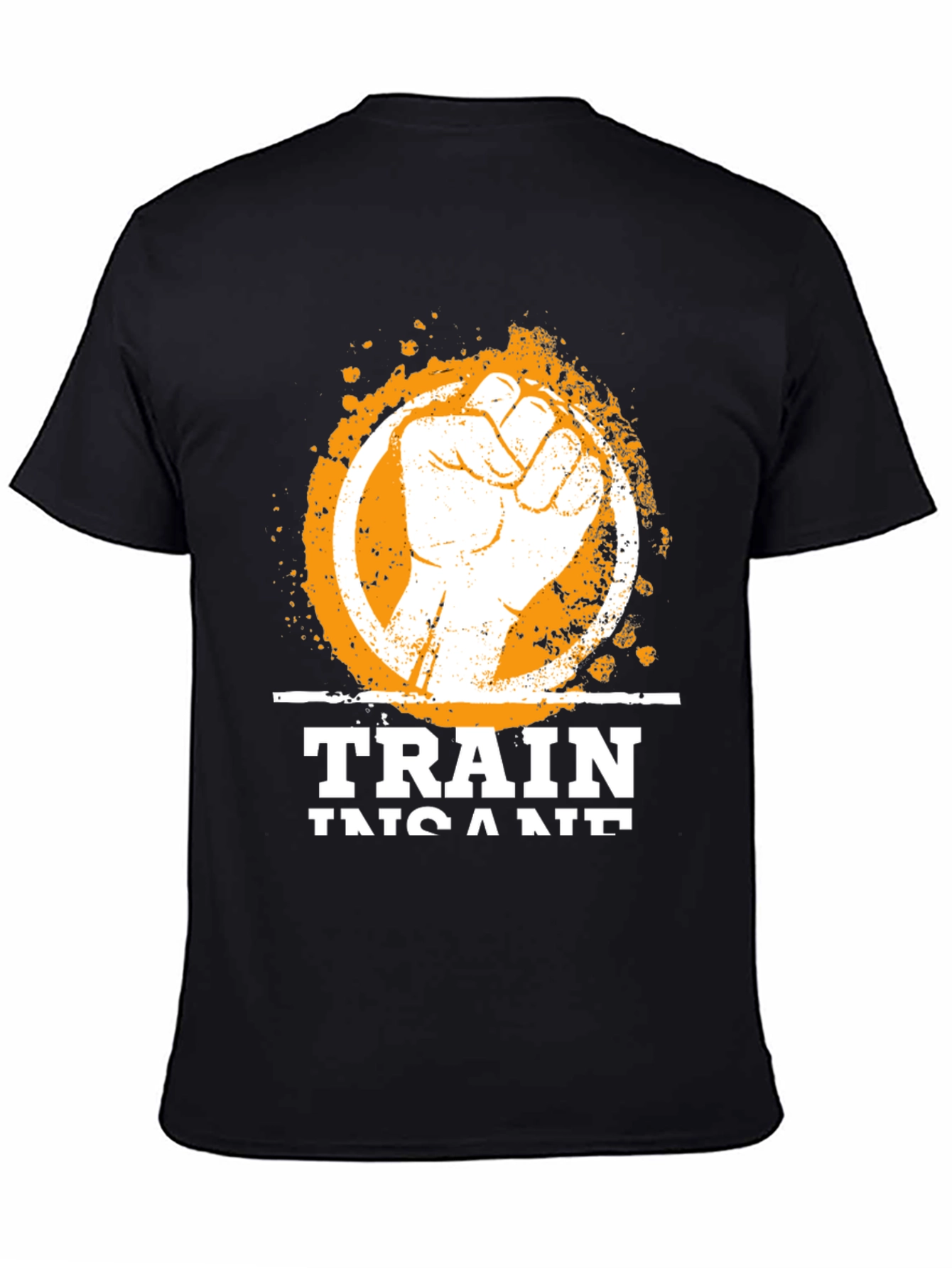 Train Insane Graphic Tee - Black Cotton T-Shirt