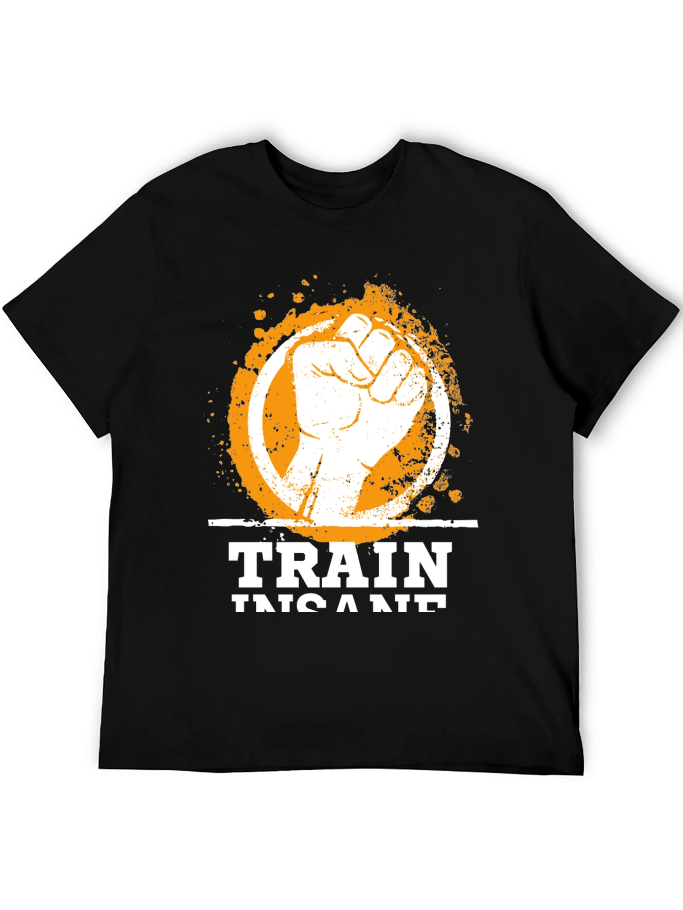 Train Insane Graphic Tee - Black Cotton T-Shirt