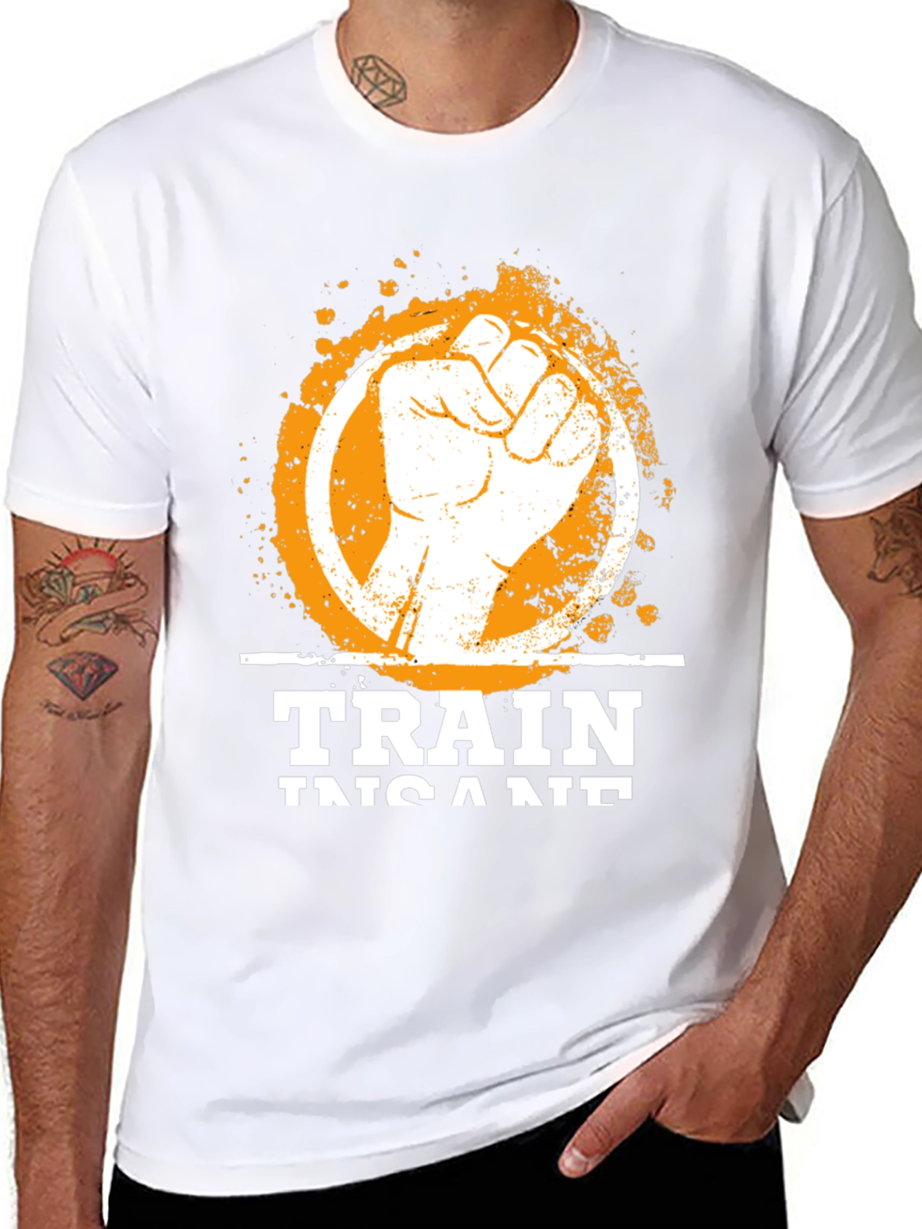 Train Insane Graphic Tee - Black Cotton T-Shirt