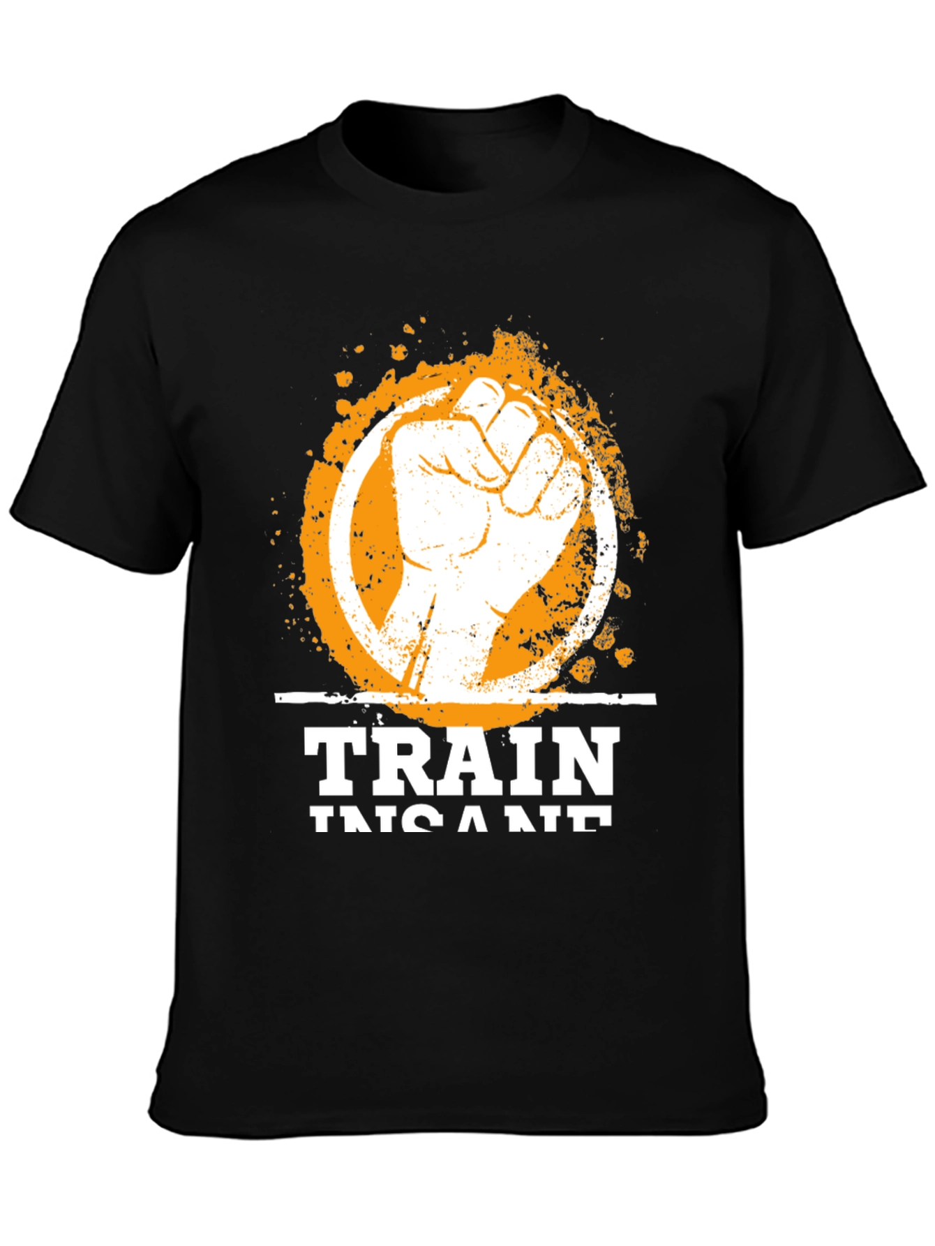 Train Insane Graphic Tee - Black Cotton T-Shirt
