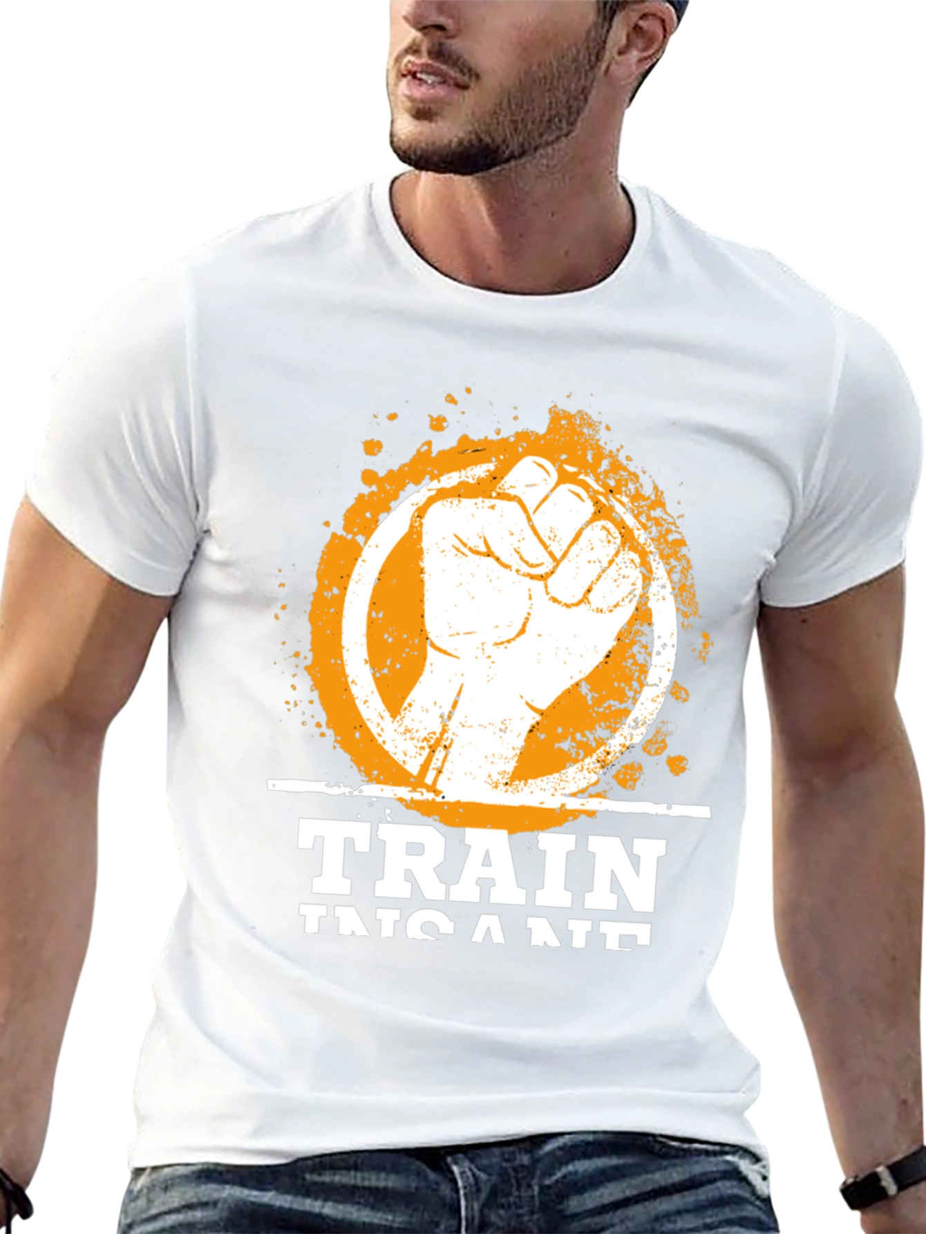 Train Insane Graphic Tee - Black Cotton T-Shirt