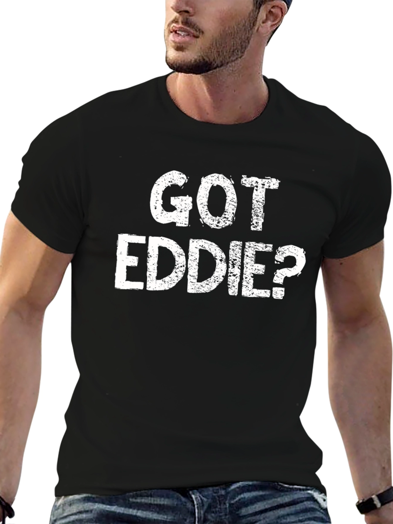 Got Eddie? Black Graphic T-Shirt