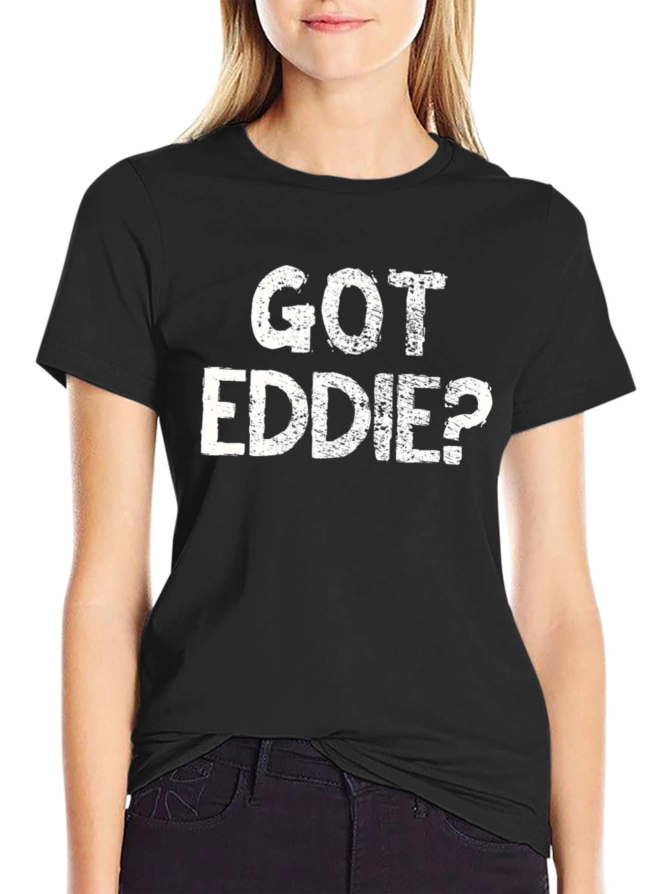 Got Eddie? Black Graphic T-Shirt