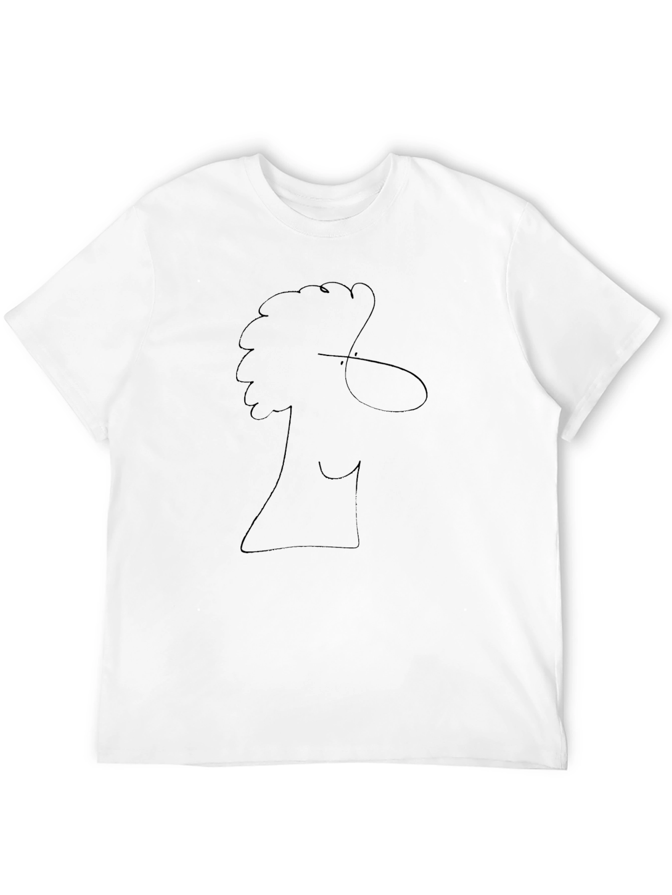 Abstract Line Art Black T-Shirt