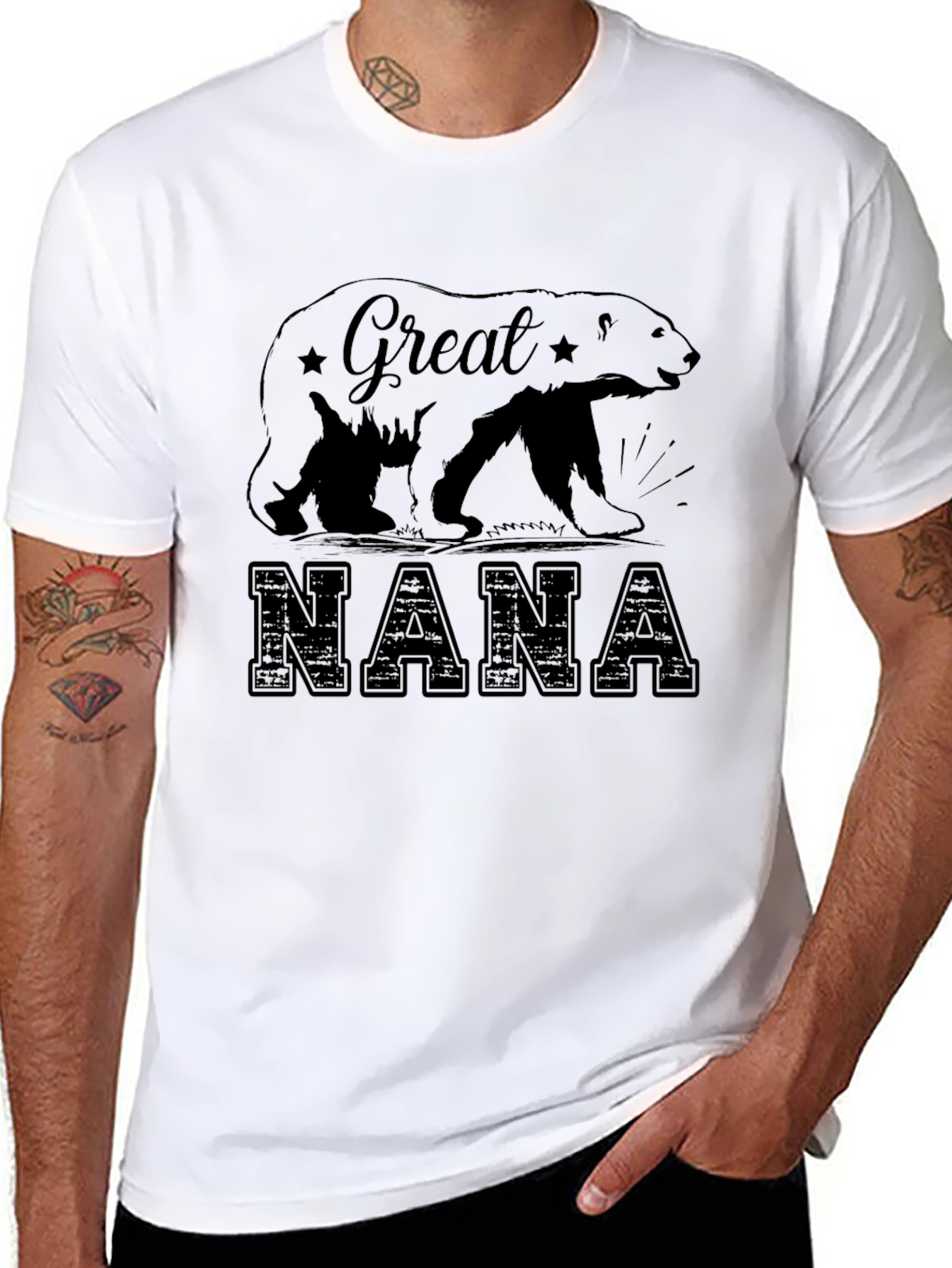 Great Nana Bear T-Shirt - Black