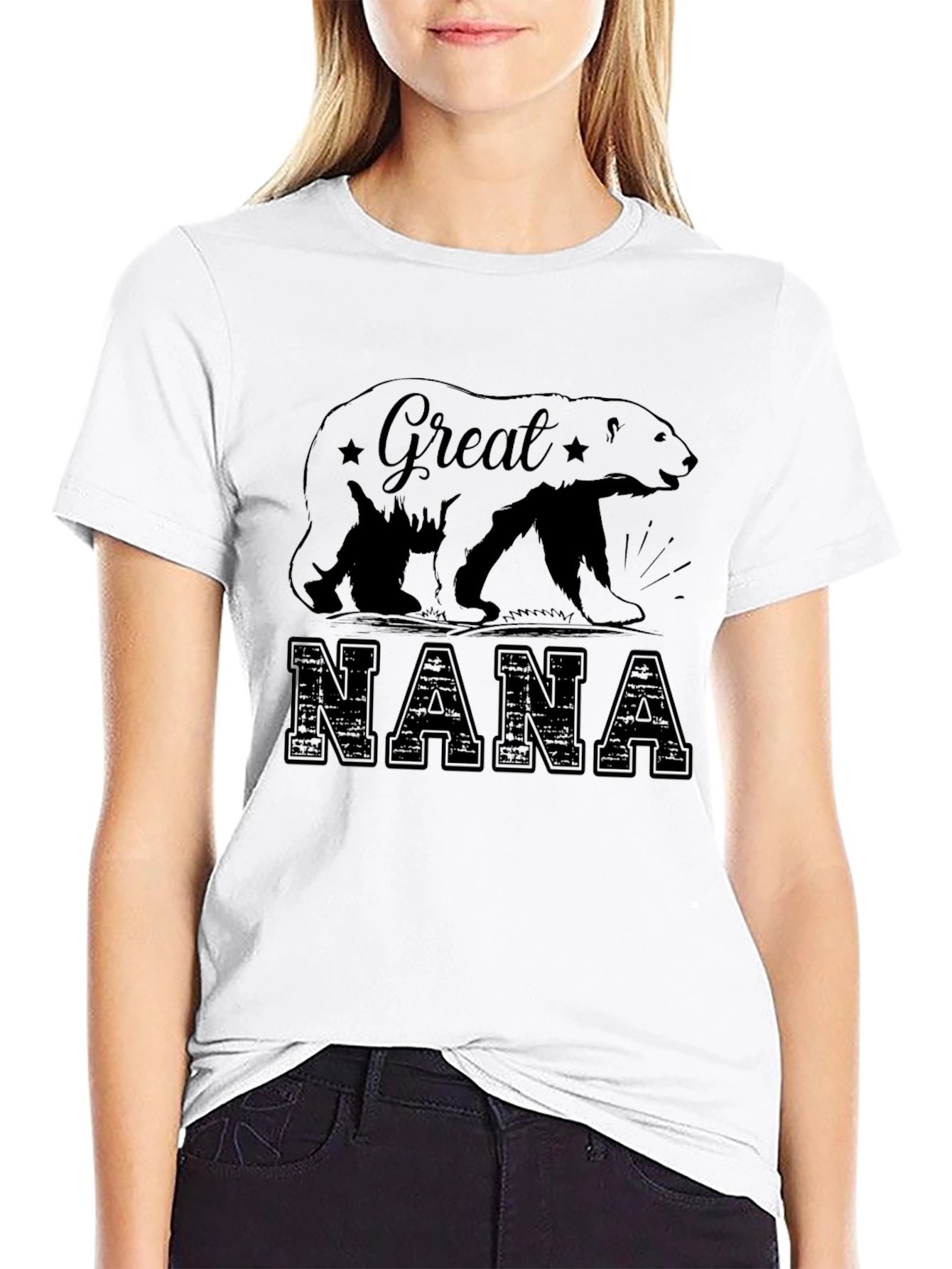 Great Nana Bear T-Shirt - Black