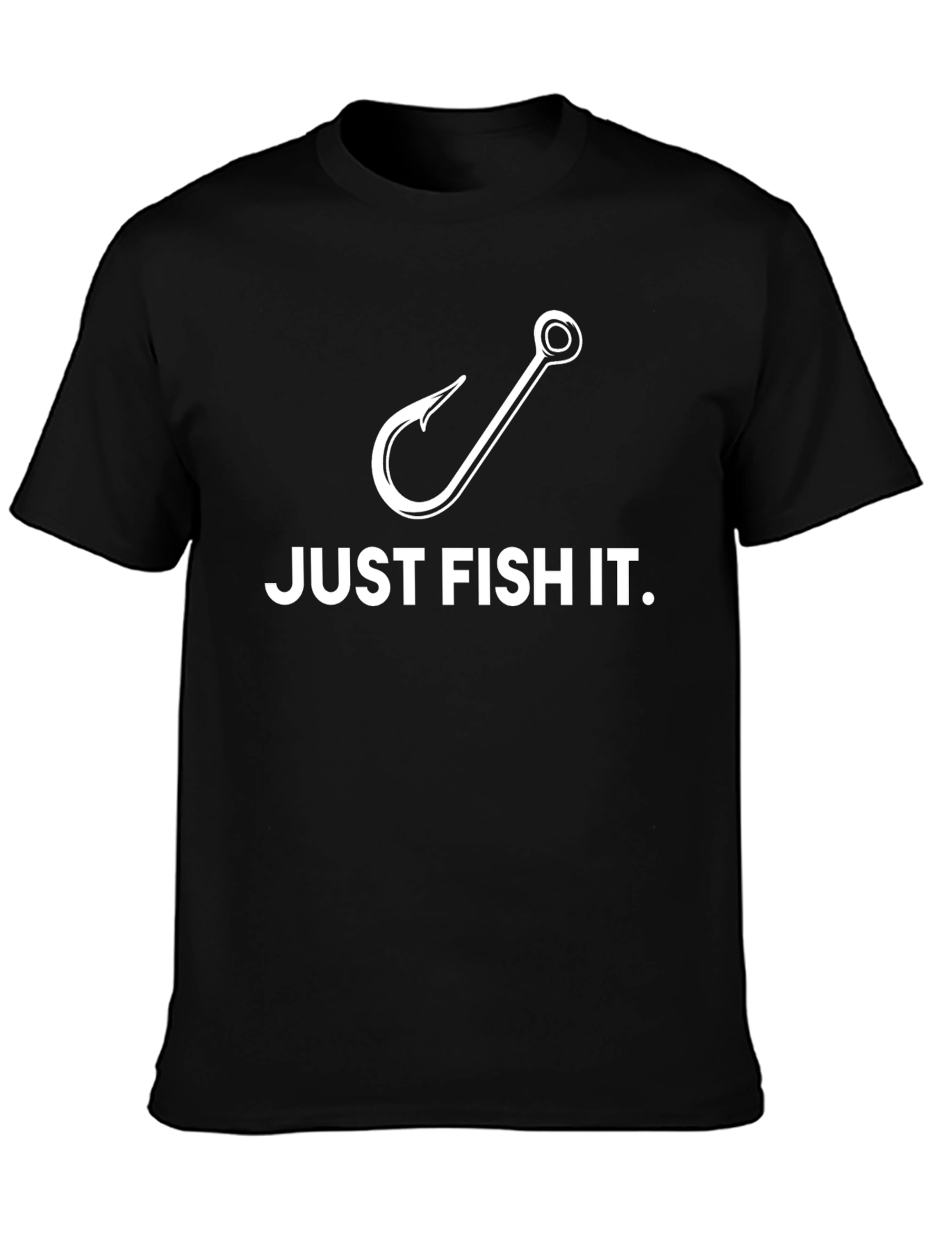 Just Fish It T-Shirt Fishing Hook Graphic Tee