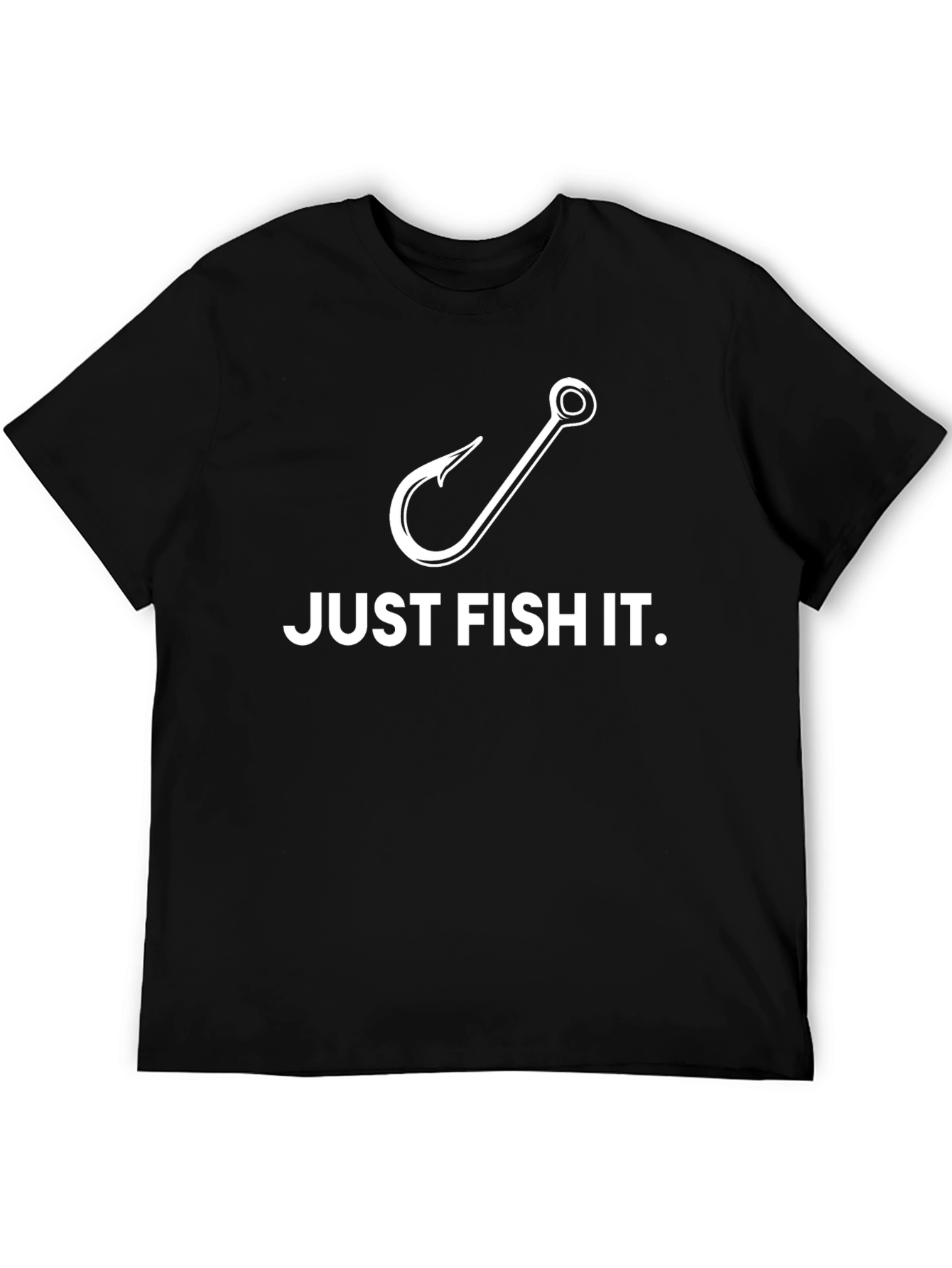 Just Fish It T-Shirt Fishing Hook Graphic Tee
