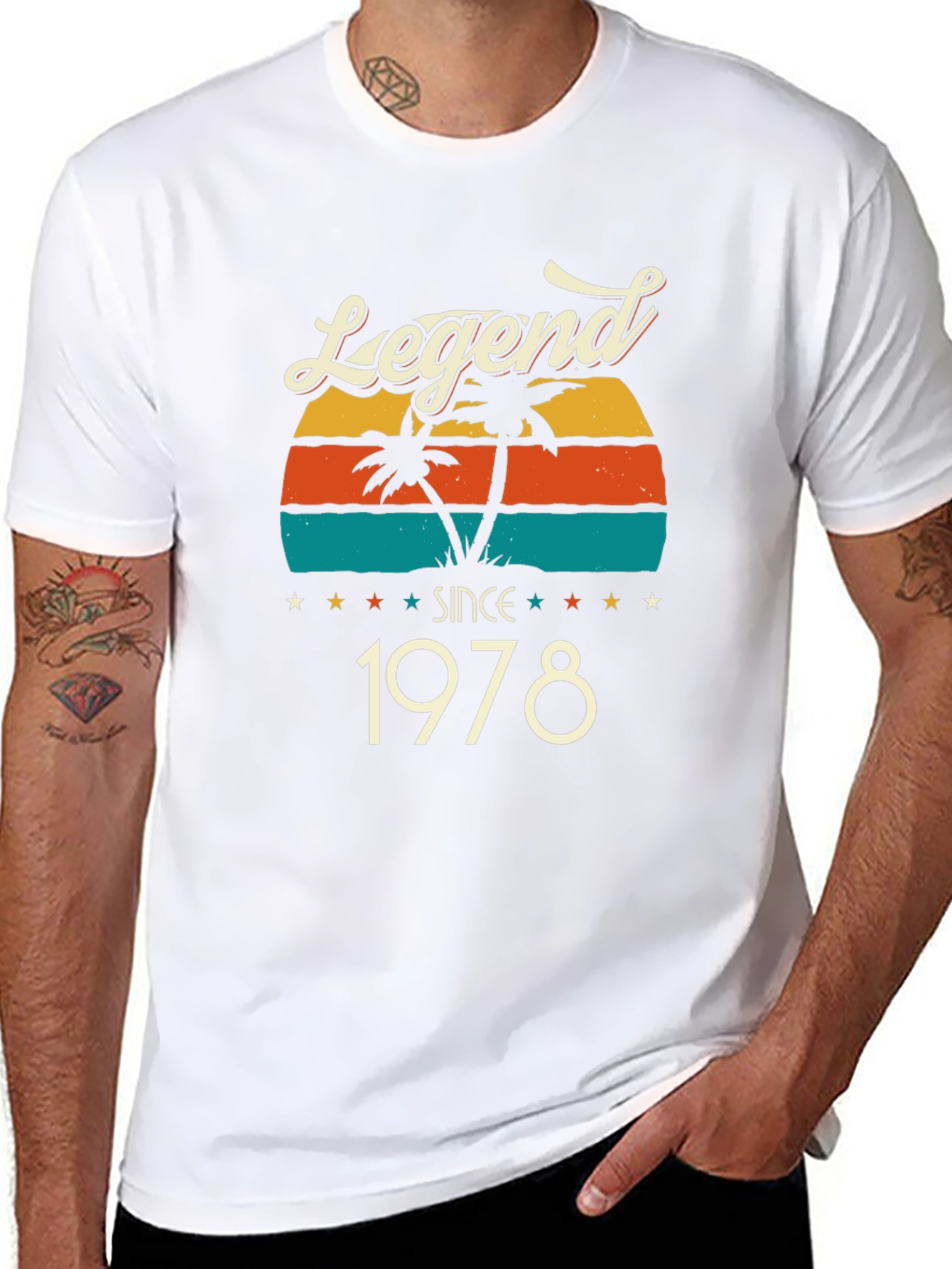 Legend Since 1978 T-Shirt - Retro Palm Tree Design