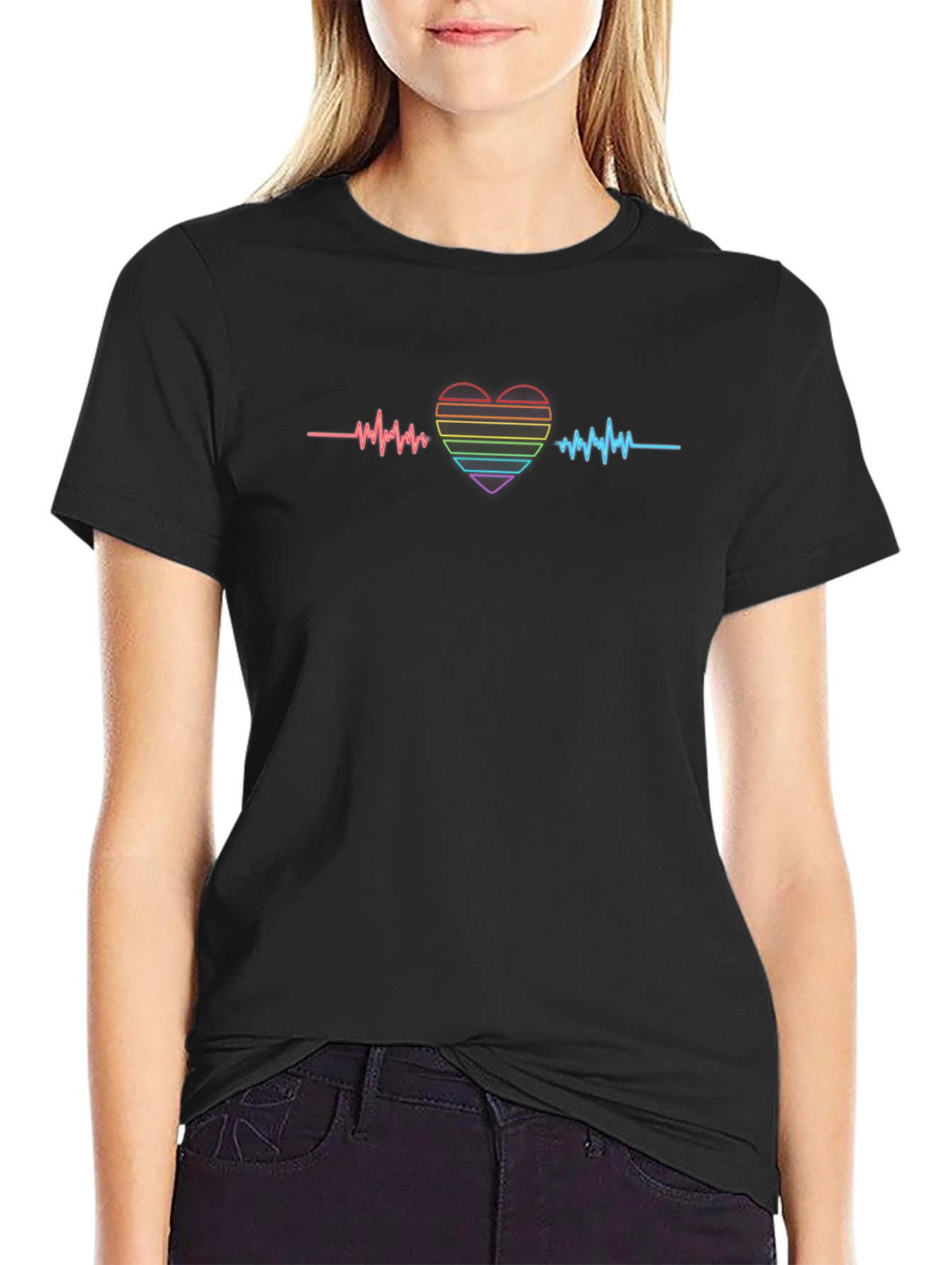 LGBT Pride Heartbeat Graphic Tee