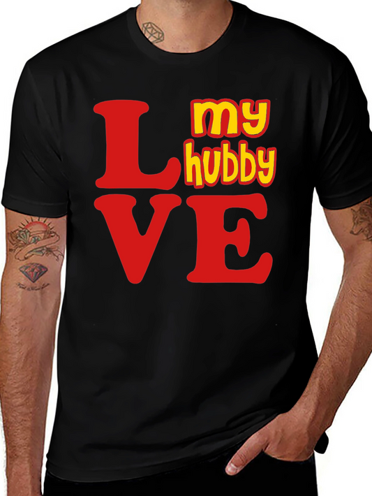 My Hubby Love Graphic Tee - Black