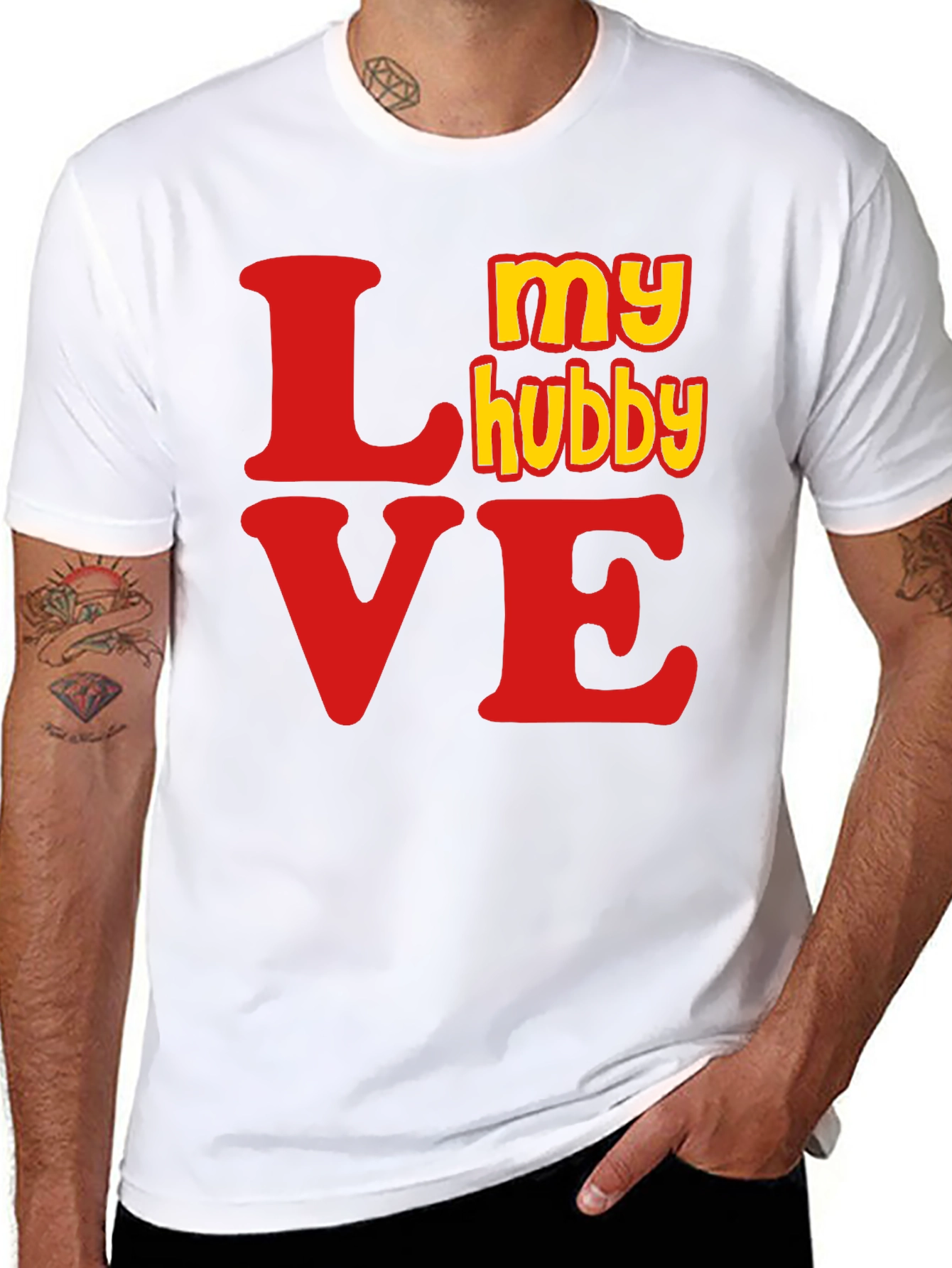 My Hubby Love Graphic Tee - Black
