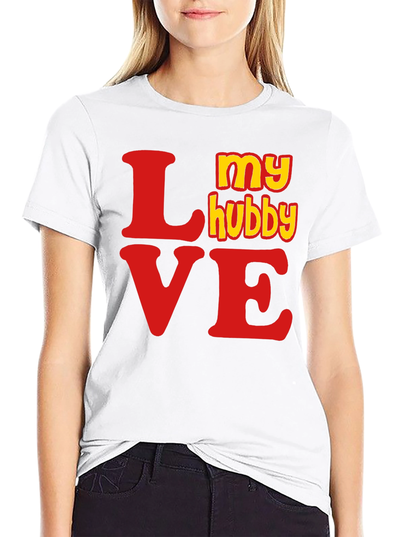 My Hubby Love Graphic Tee - Black