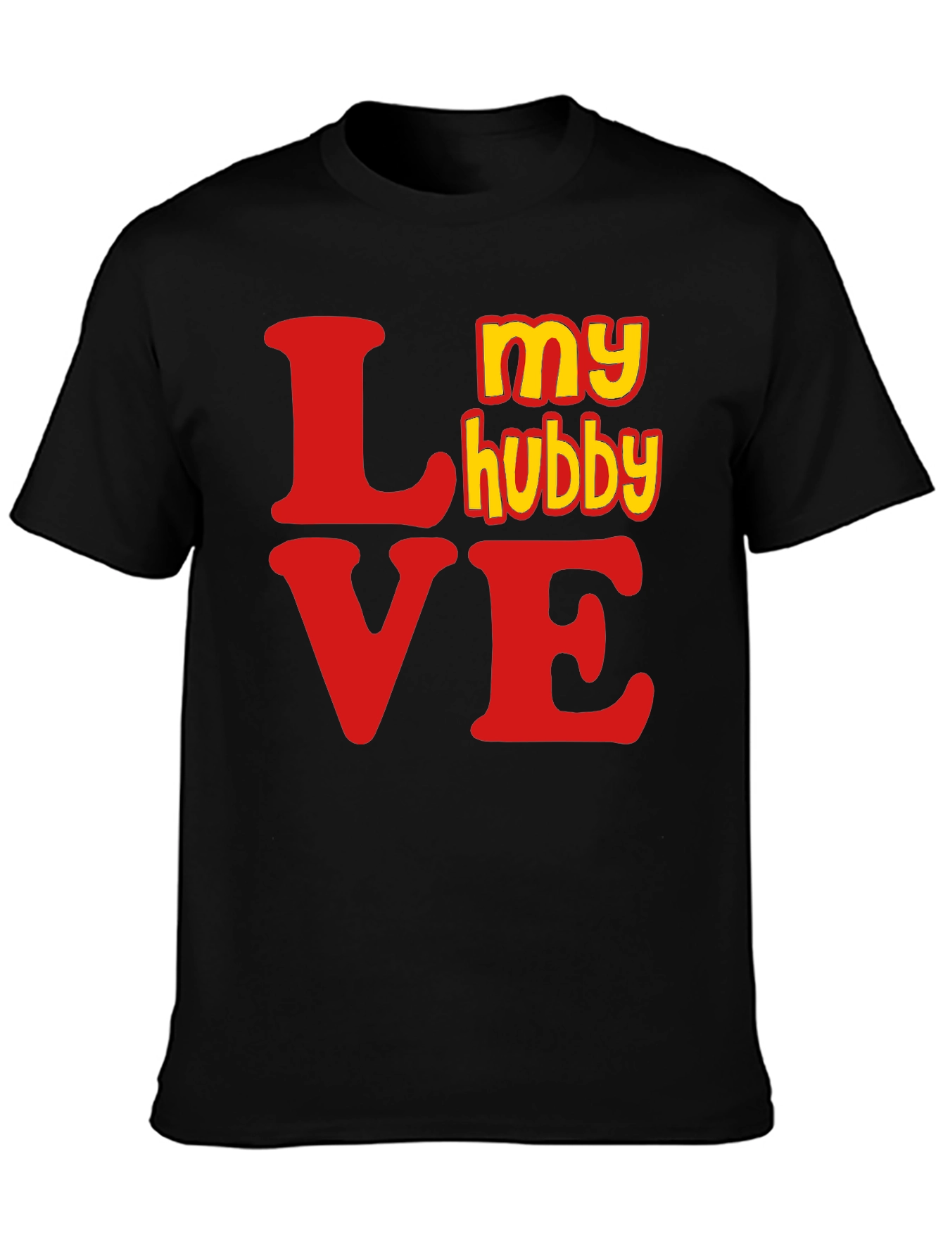 My Hubby Love Graphic Tee - Black
