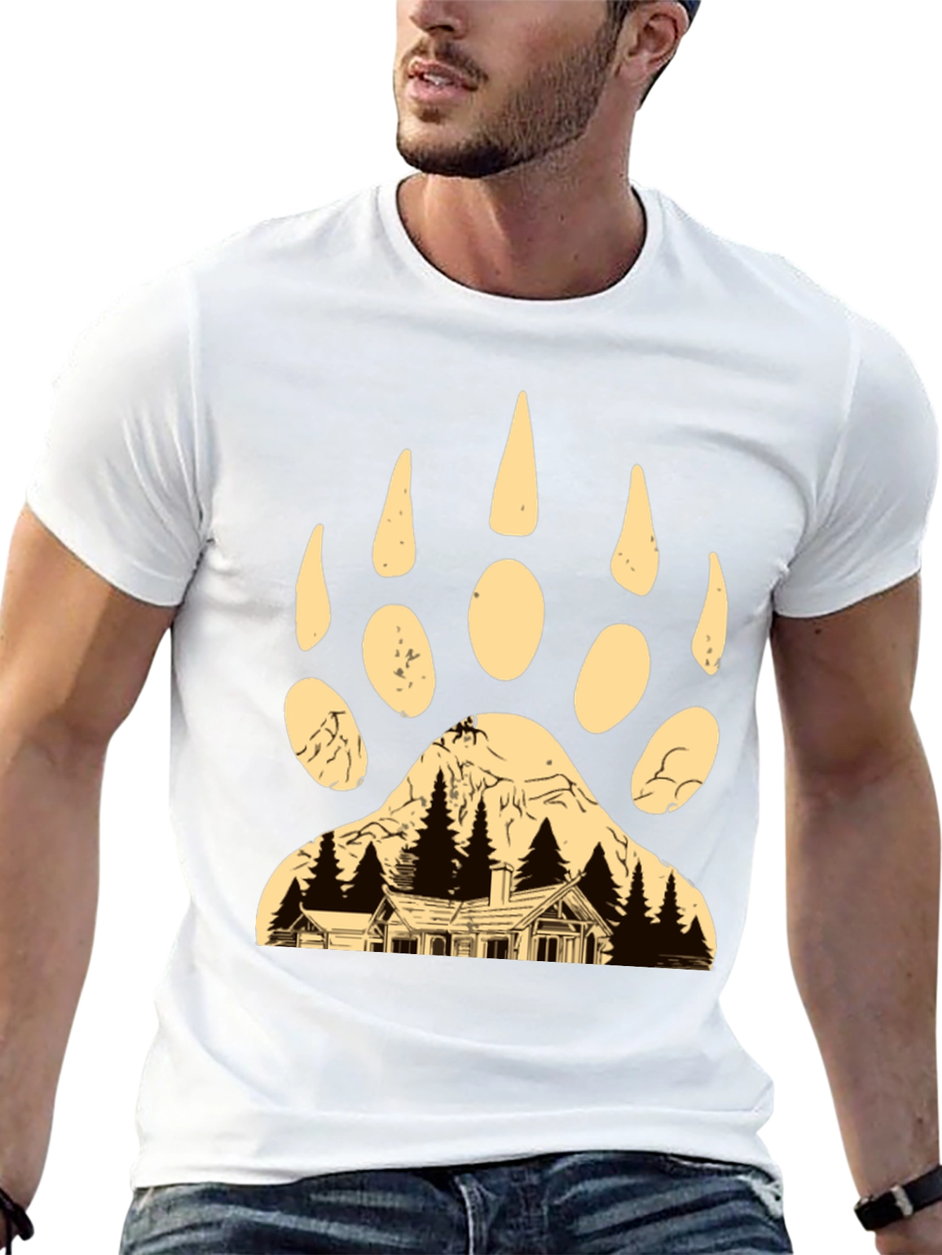 Bear Paw Cabin Graphic T-Shirt