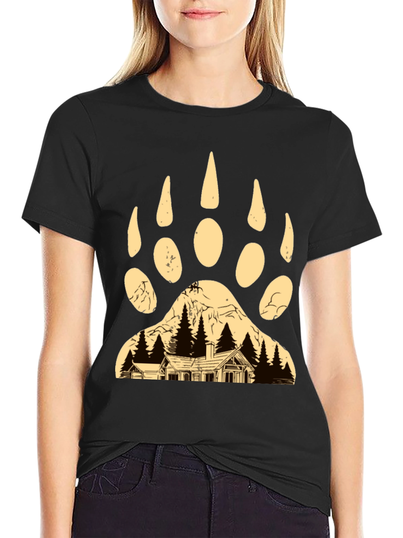 Bear Paw Cabin Graphic T-Shirt