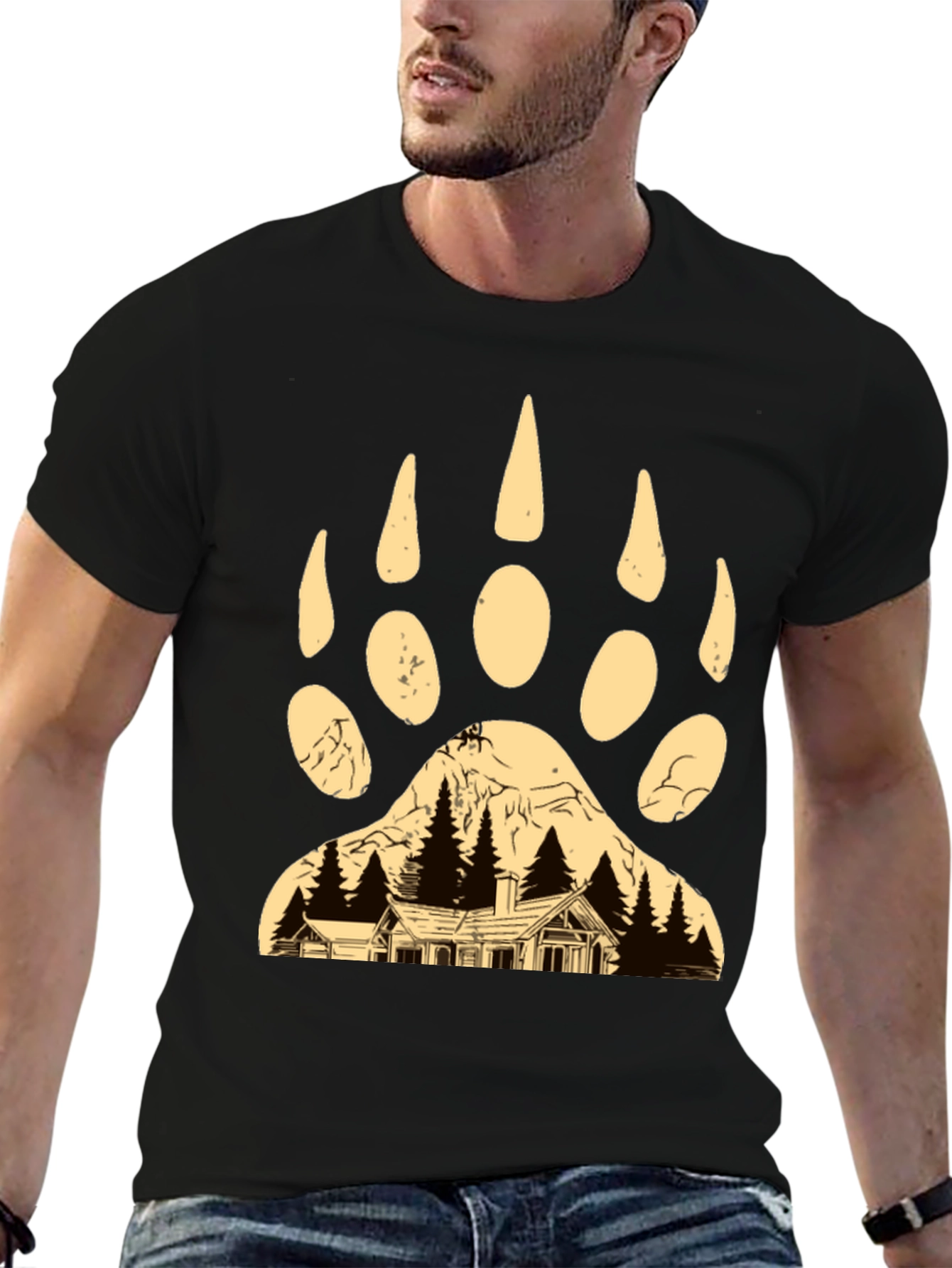 Bear Paw Cabin Graphic T-Shirt