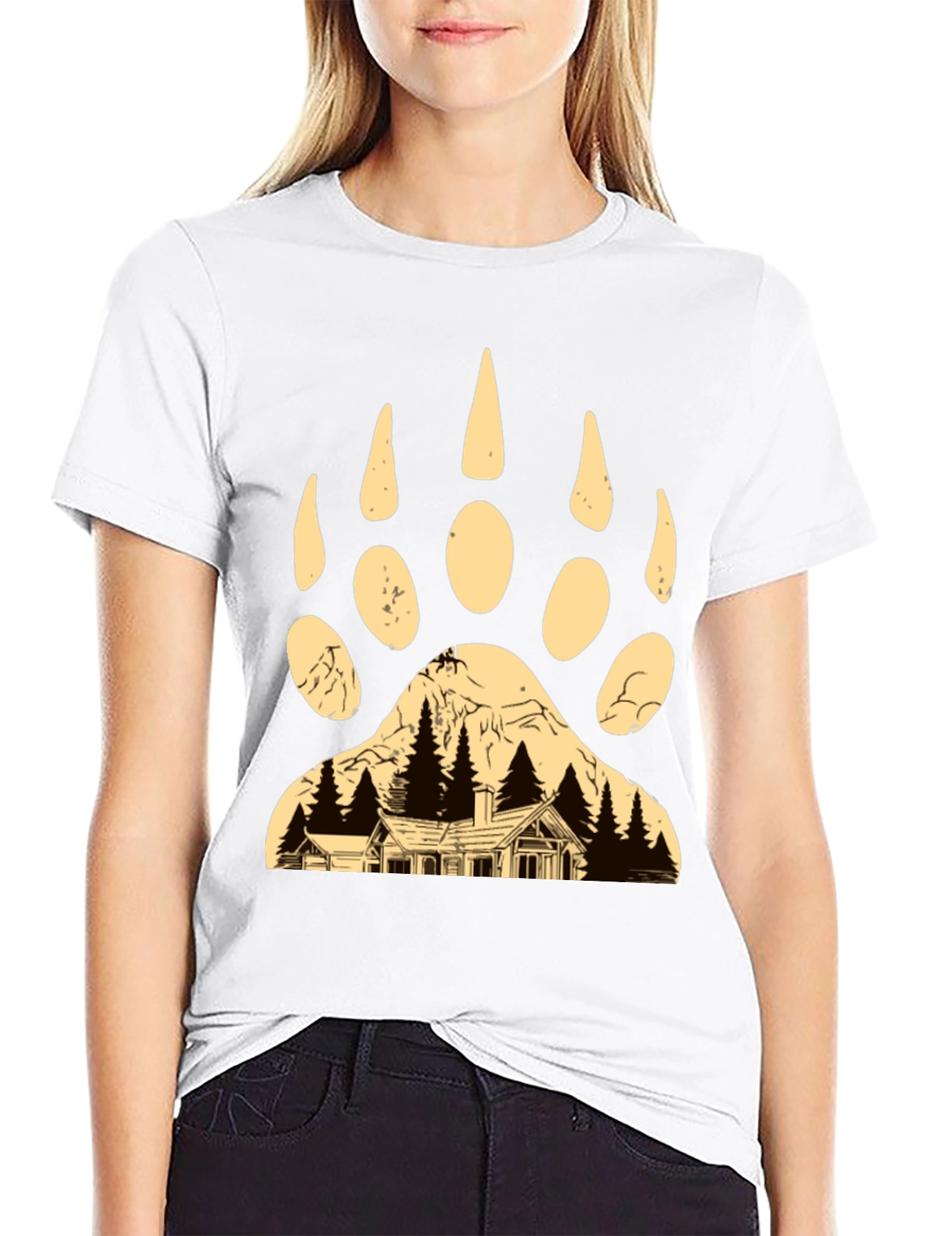 Bear Paw Cabin Graphic T-Shirt