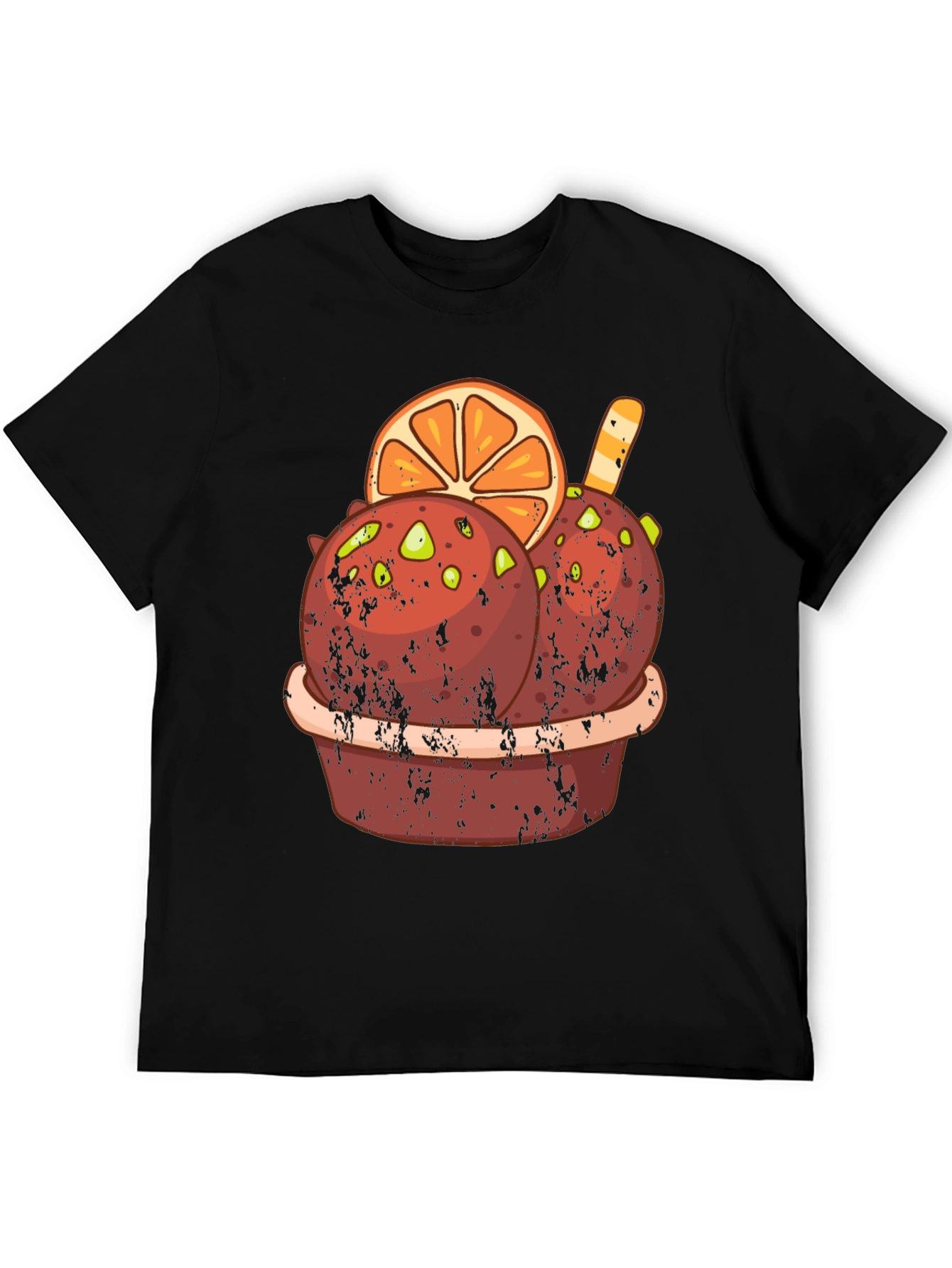 Fun Ice Cream Graphic Tee - Black T-Shirt