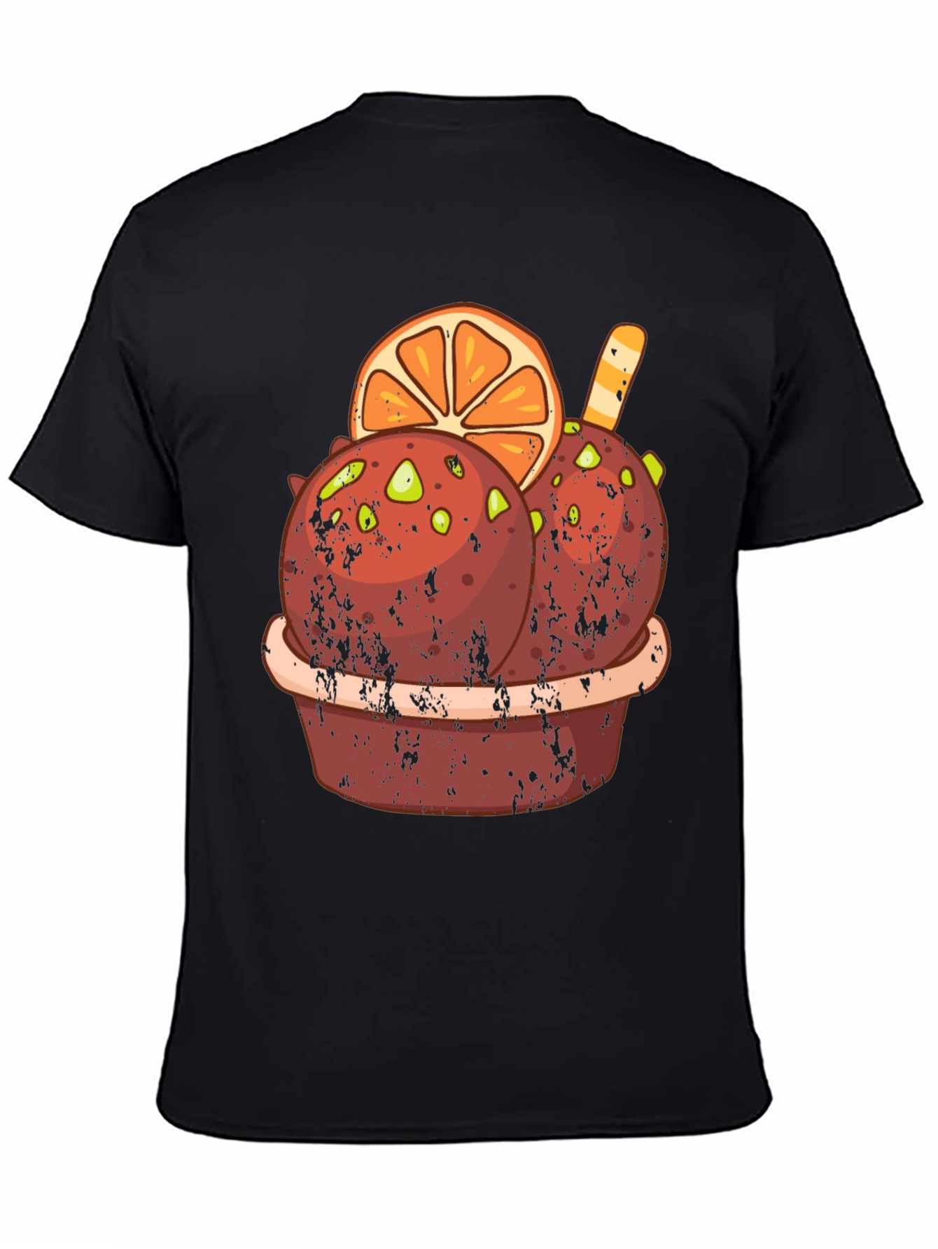 Fun Ice Cream Graphic Tee - Black T-Shirt