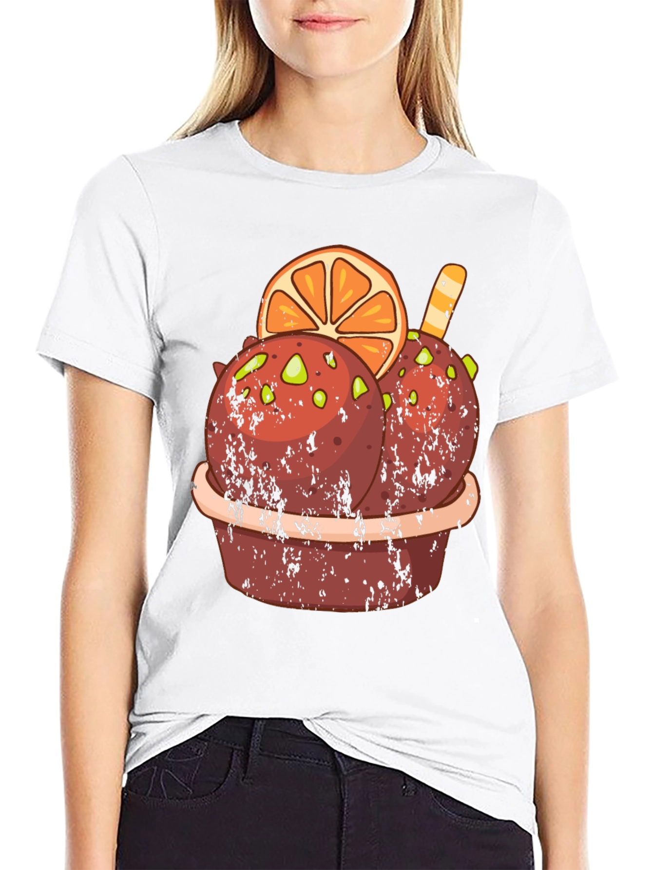 Fun Ice Cream Graphic Tee - Black T-Shirt