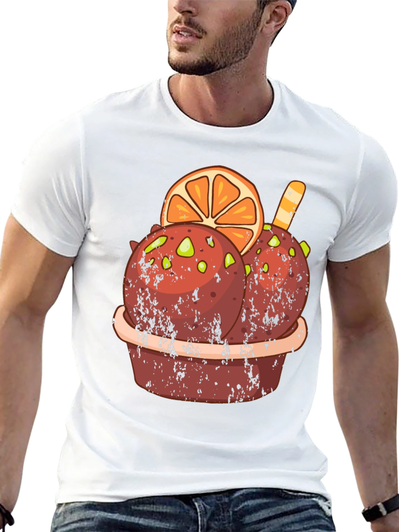 Fun Ice Cream Graphic Tee - Black T-Shirt