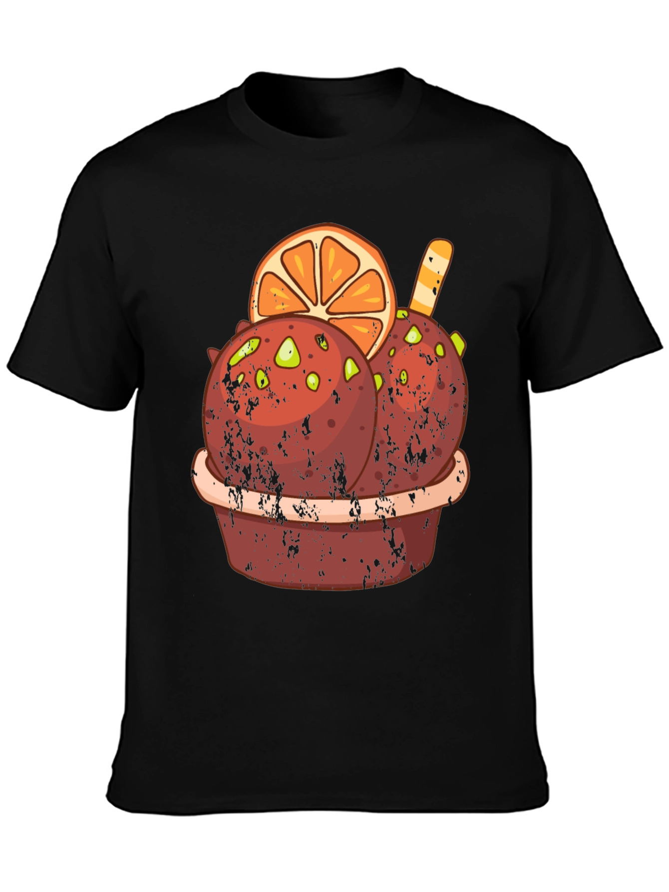 Fun Ice Cream Graphic Tee - Black T-Shirt