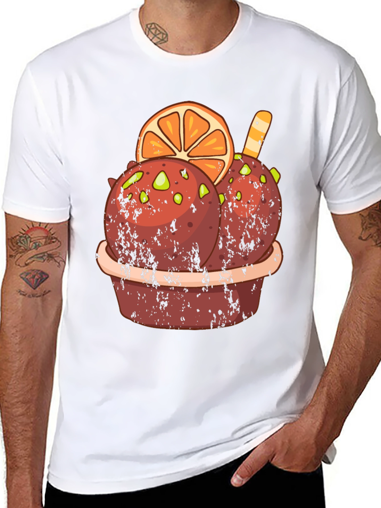 Fun Ice Cream Graphic Tee - Black T-Shirt