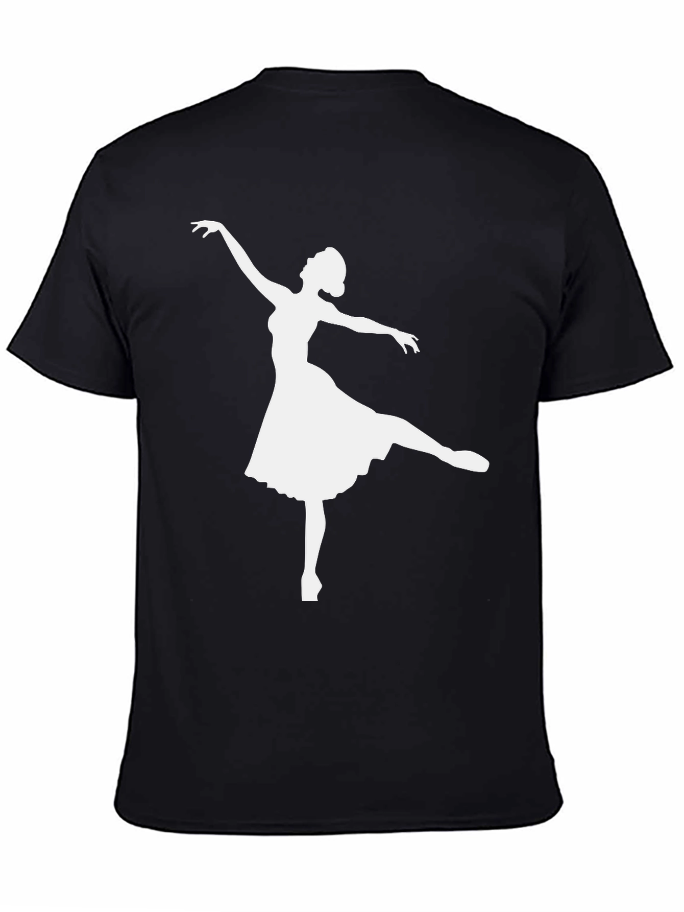 Ballerina Graphic T-Shirt - Black Cotton Tee