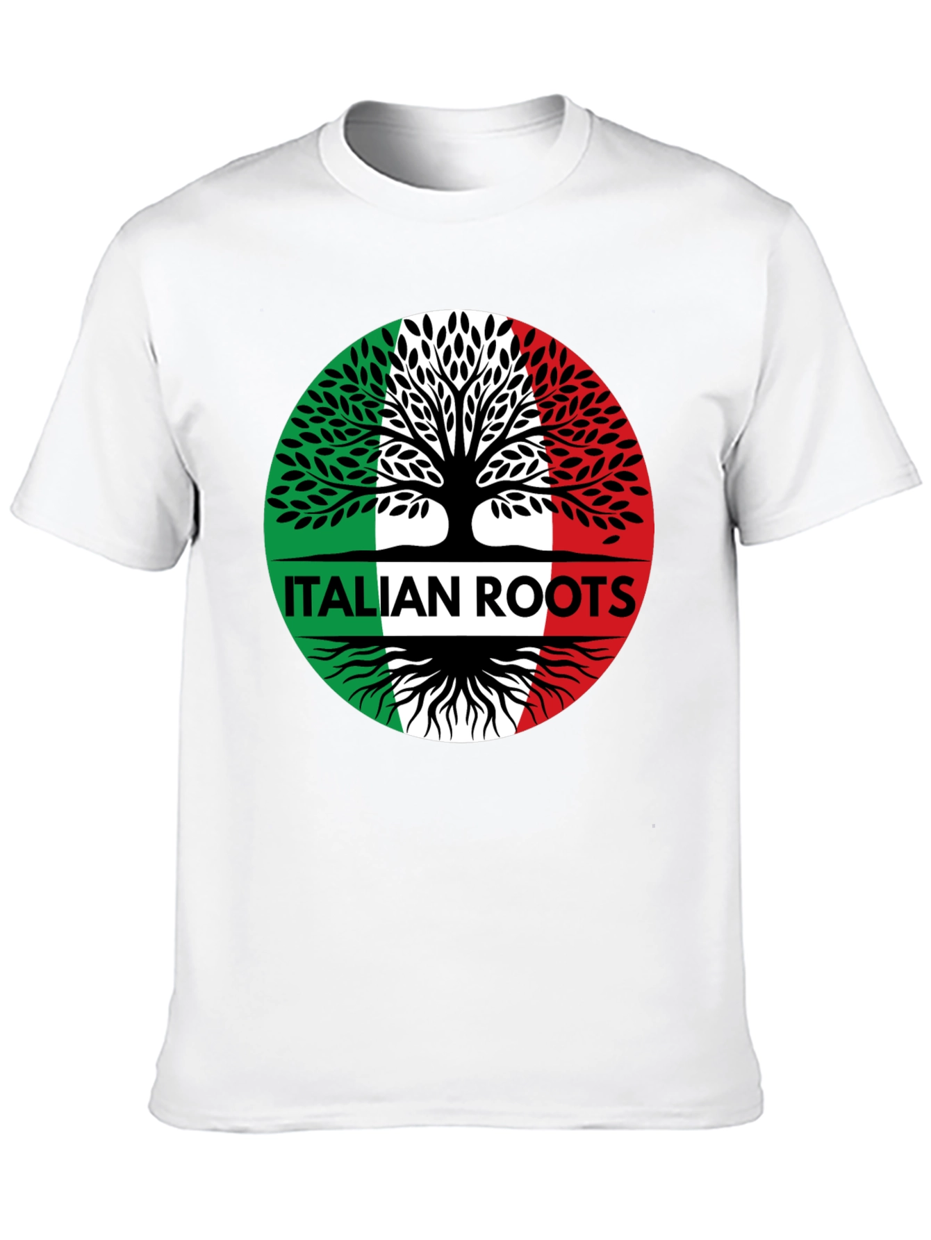 Italian Roots Tree T-Shirt - Black