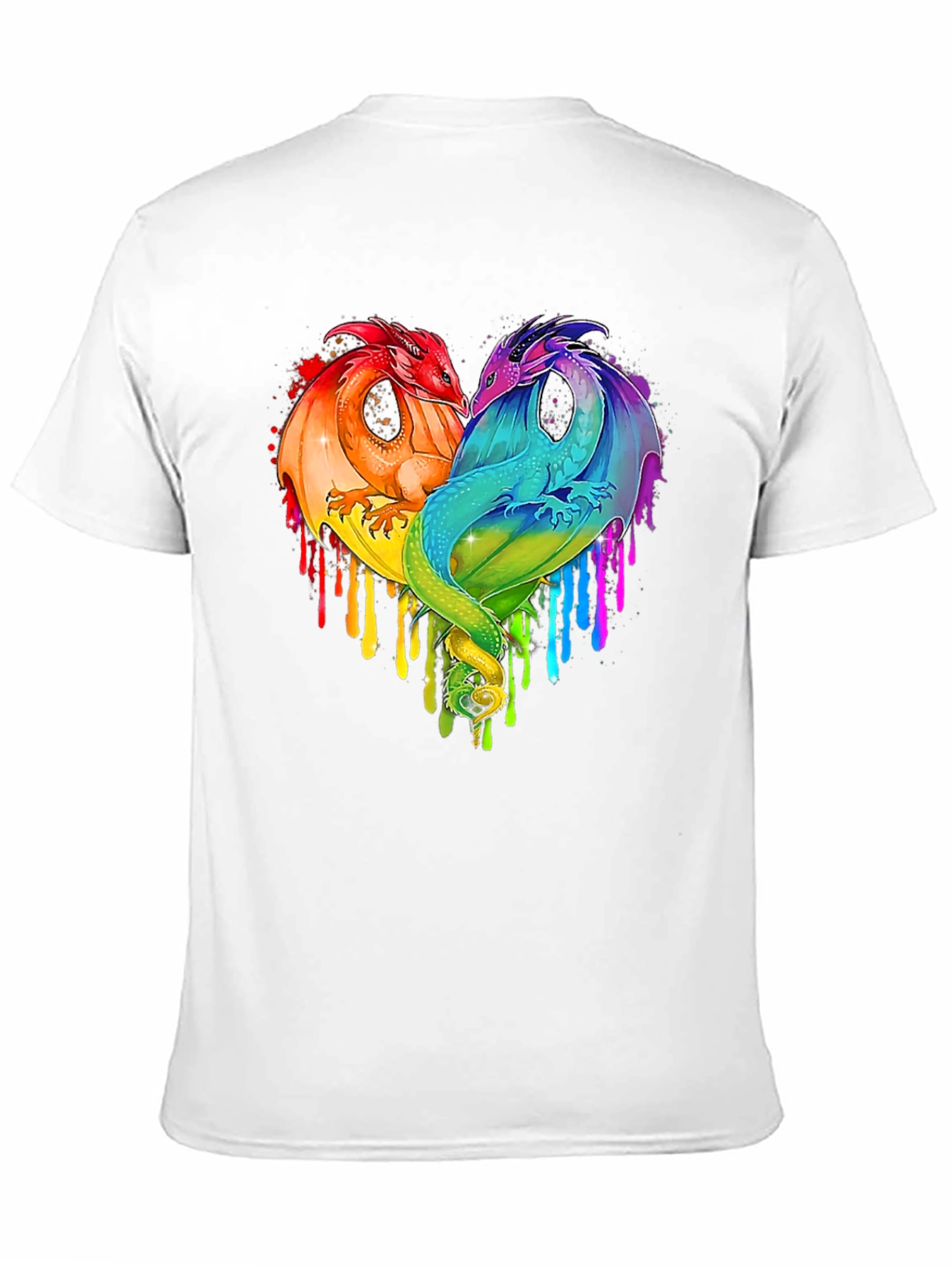 Rainbow Dragon Heart Graphic Tee