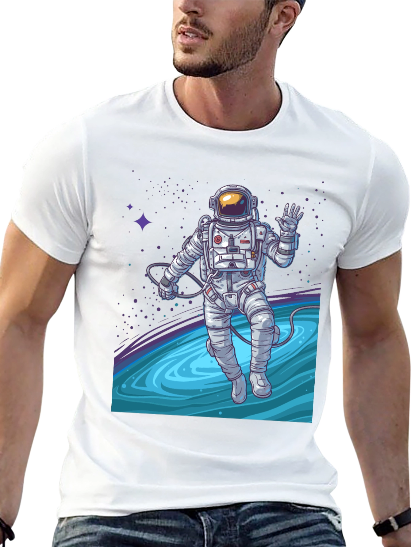 Astronaut Space Graphic T-Shirt