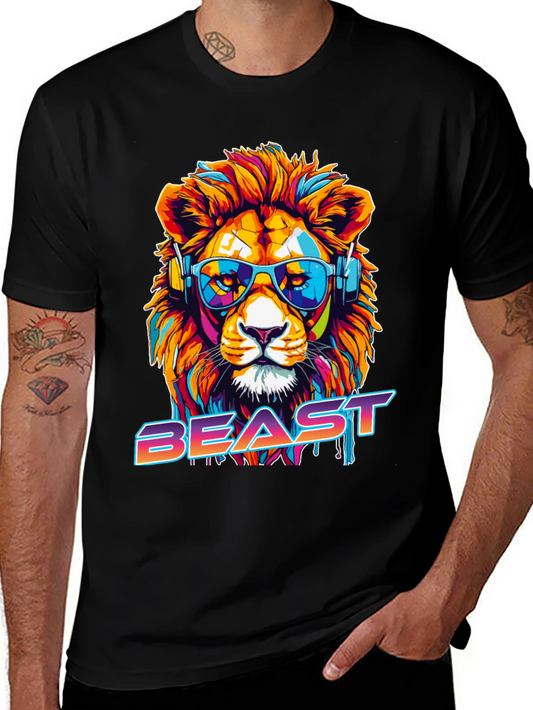 Cool Lion Beast Graphic Tee