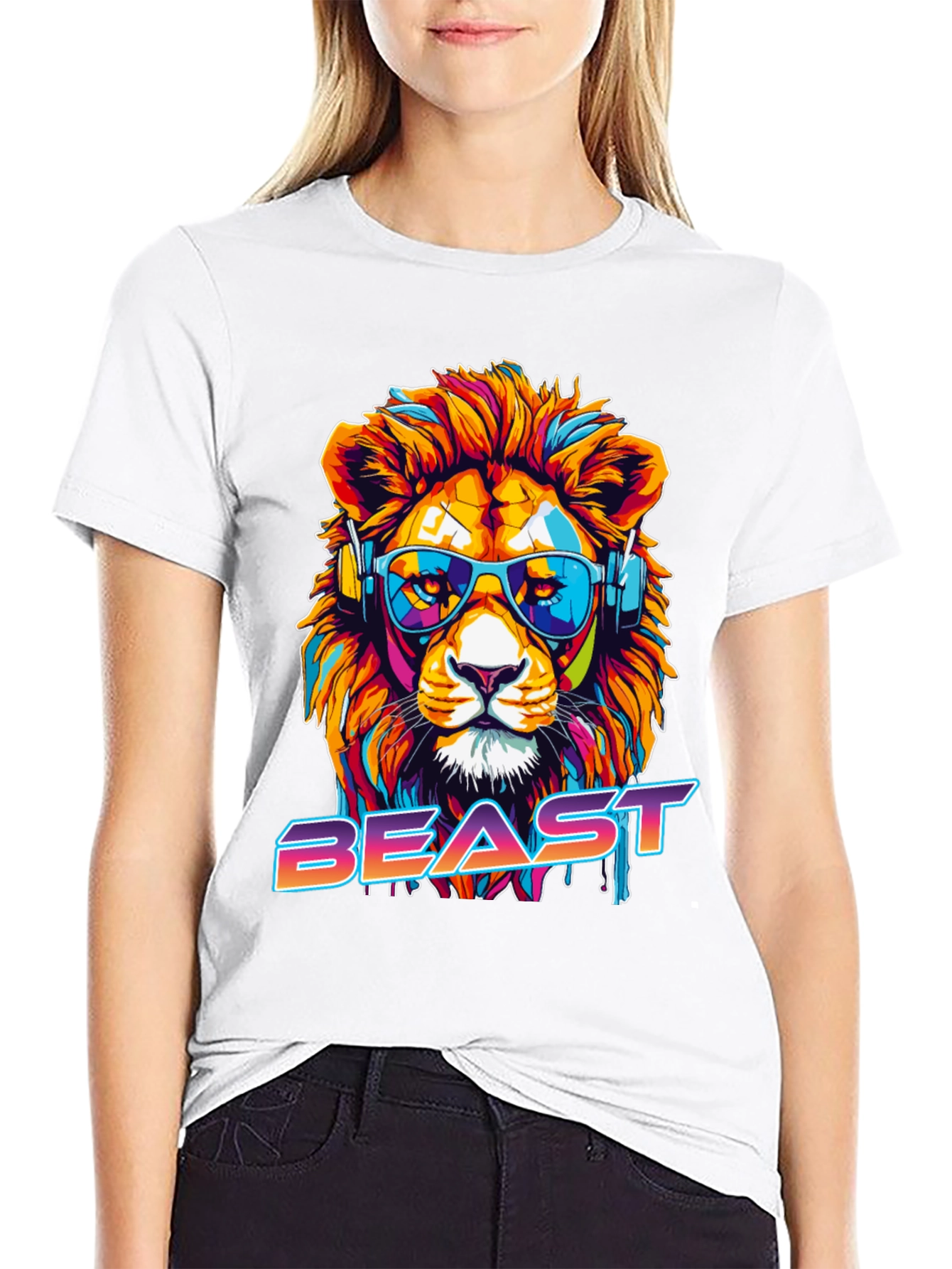 Cool Lion Beast Graphic Tee