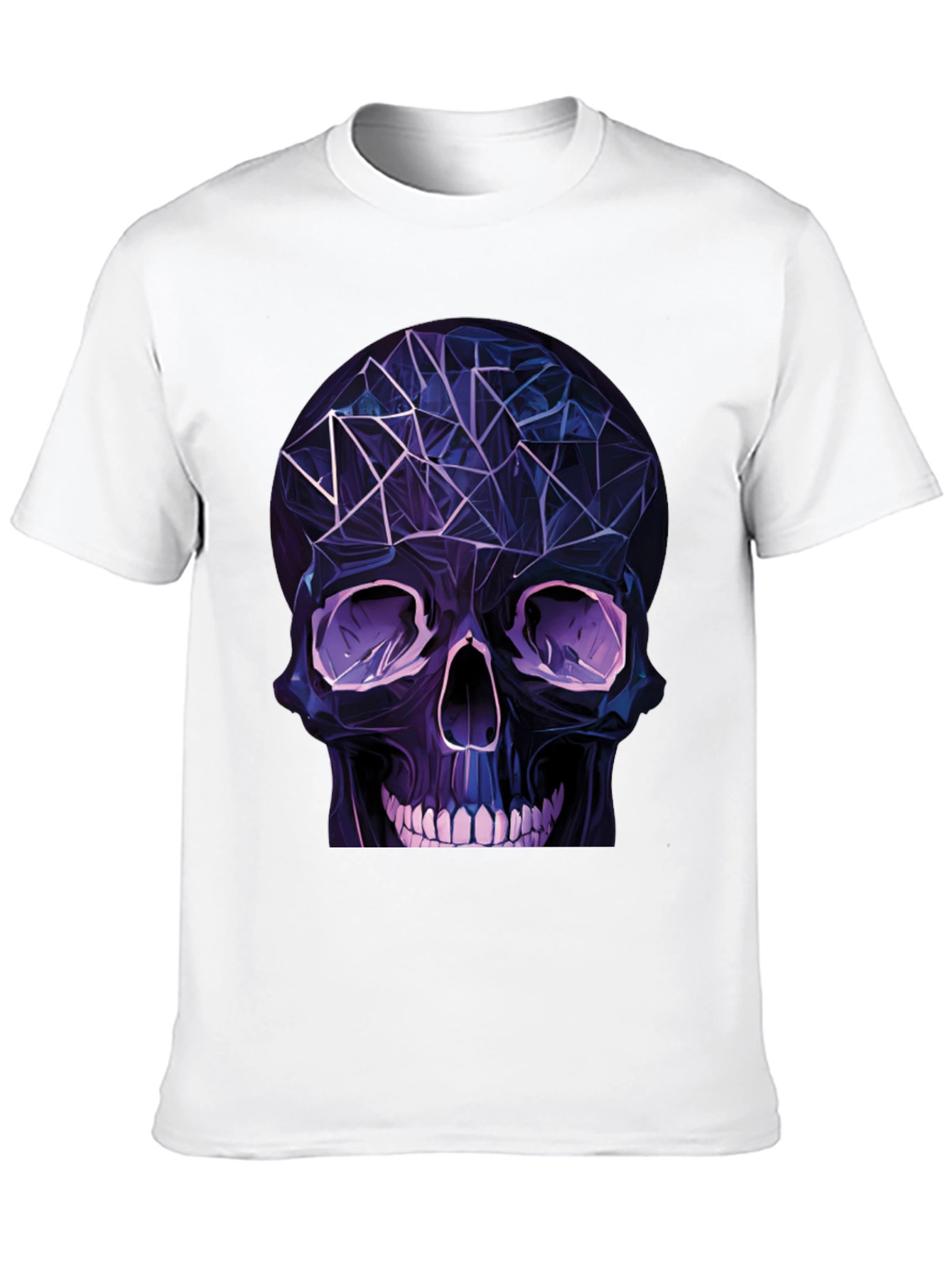 Geometric Skull Graphic T-Shirt - Edgy Fashion