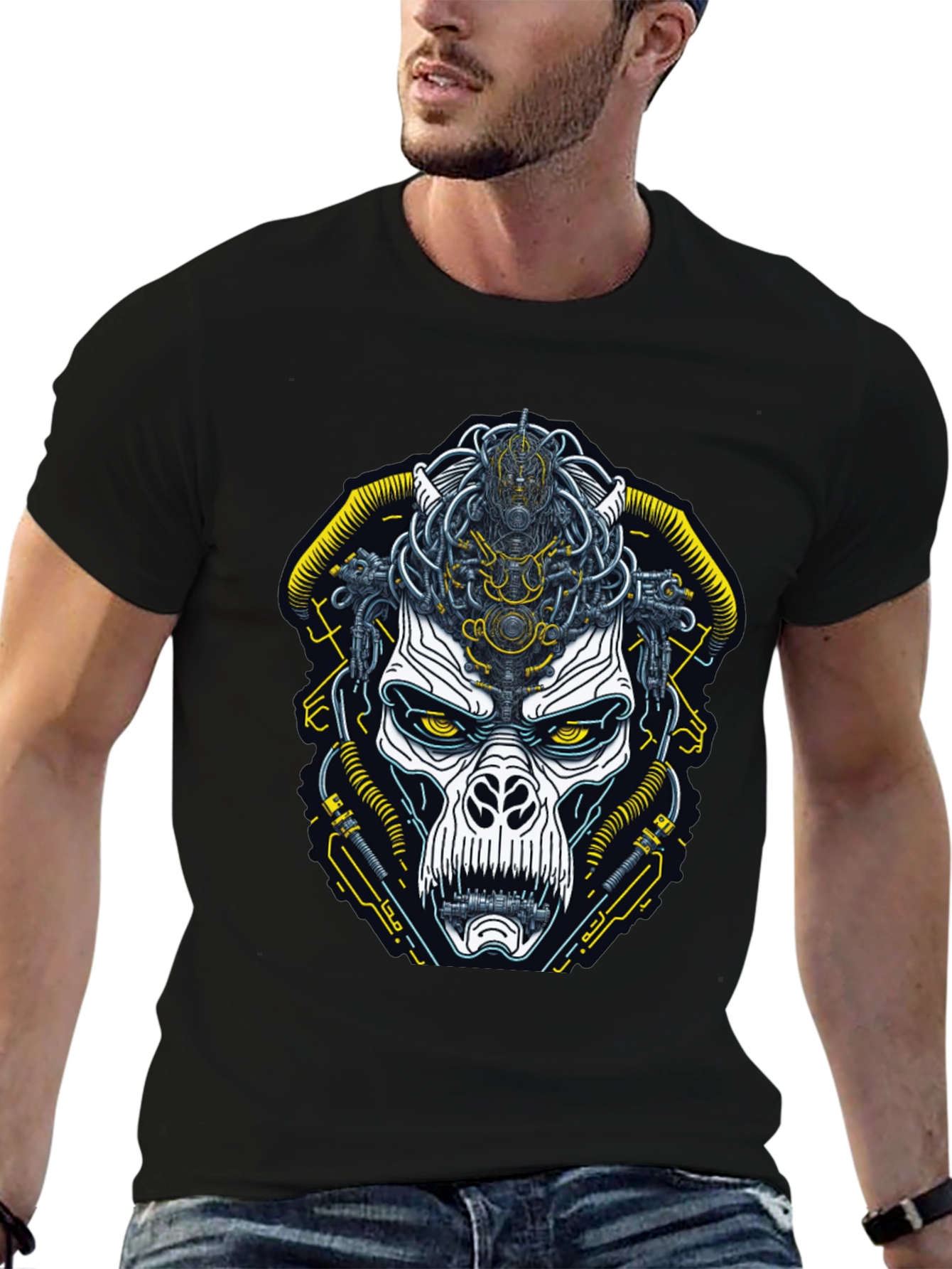 Cyberpunk Ape Graphic T-Shirt