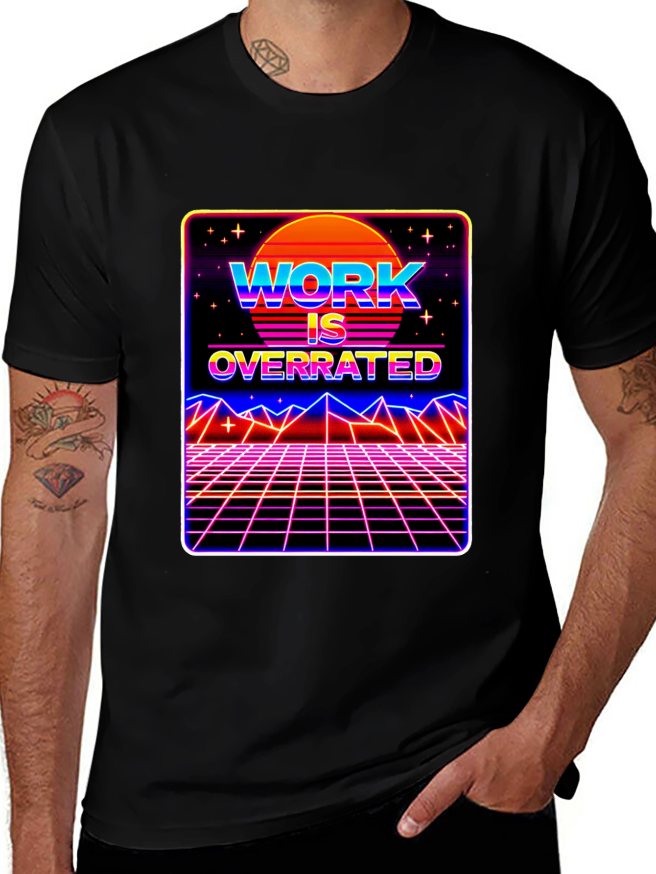 Work is Overrated Retro T-Shirt