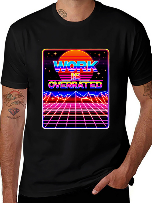 Work is Overrated Retro T-Shirt
