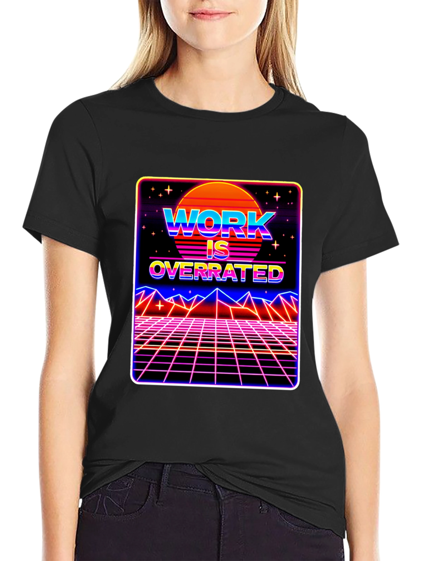 Work is Overrated Retro T-Shirt