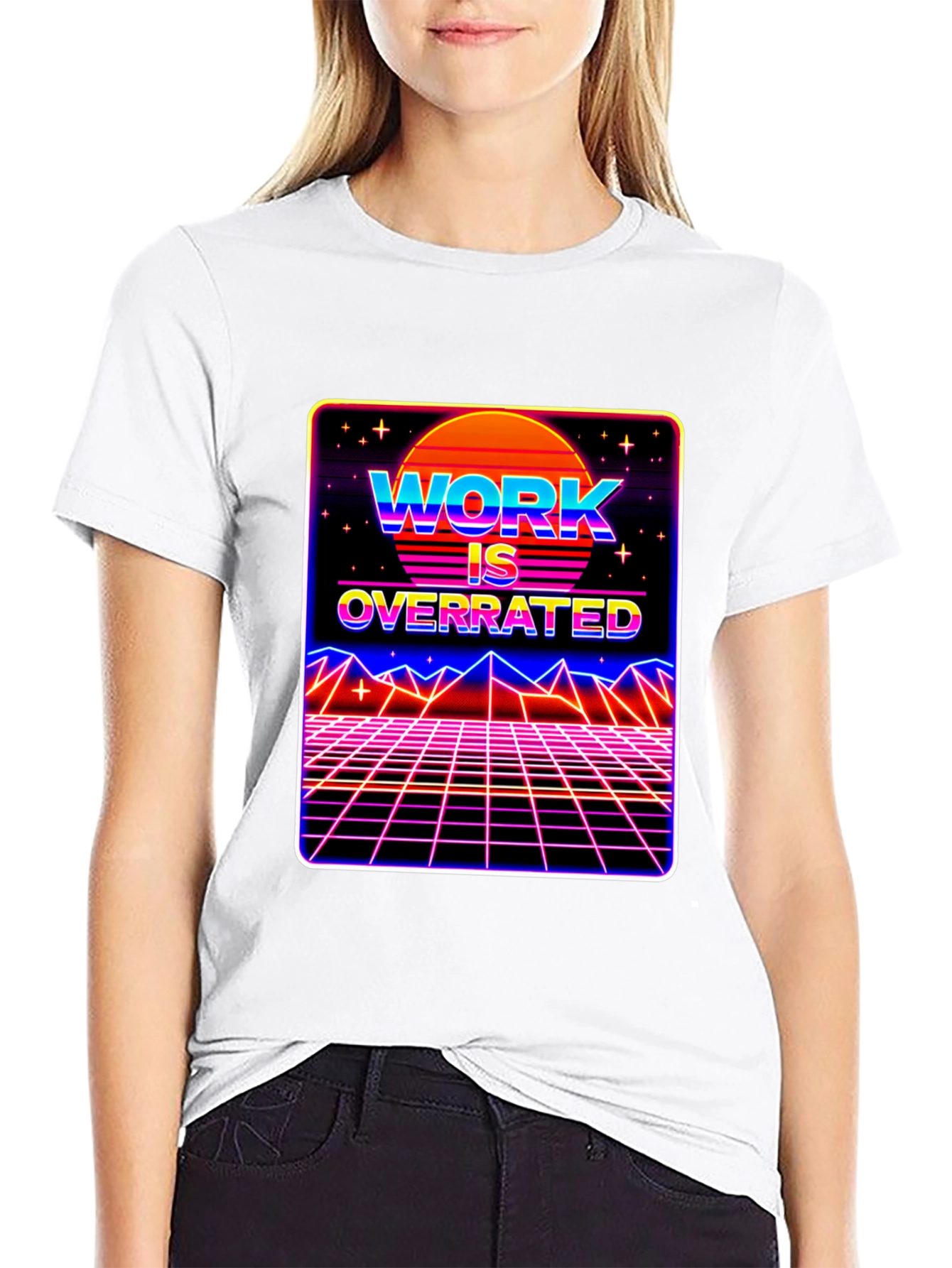 Work is Overrated Retro T-Shirt