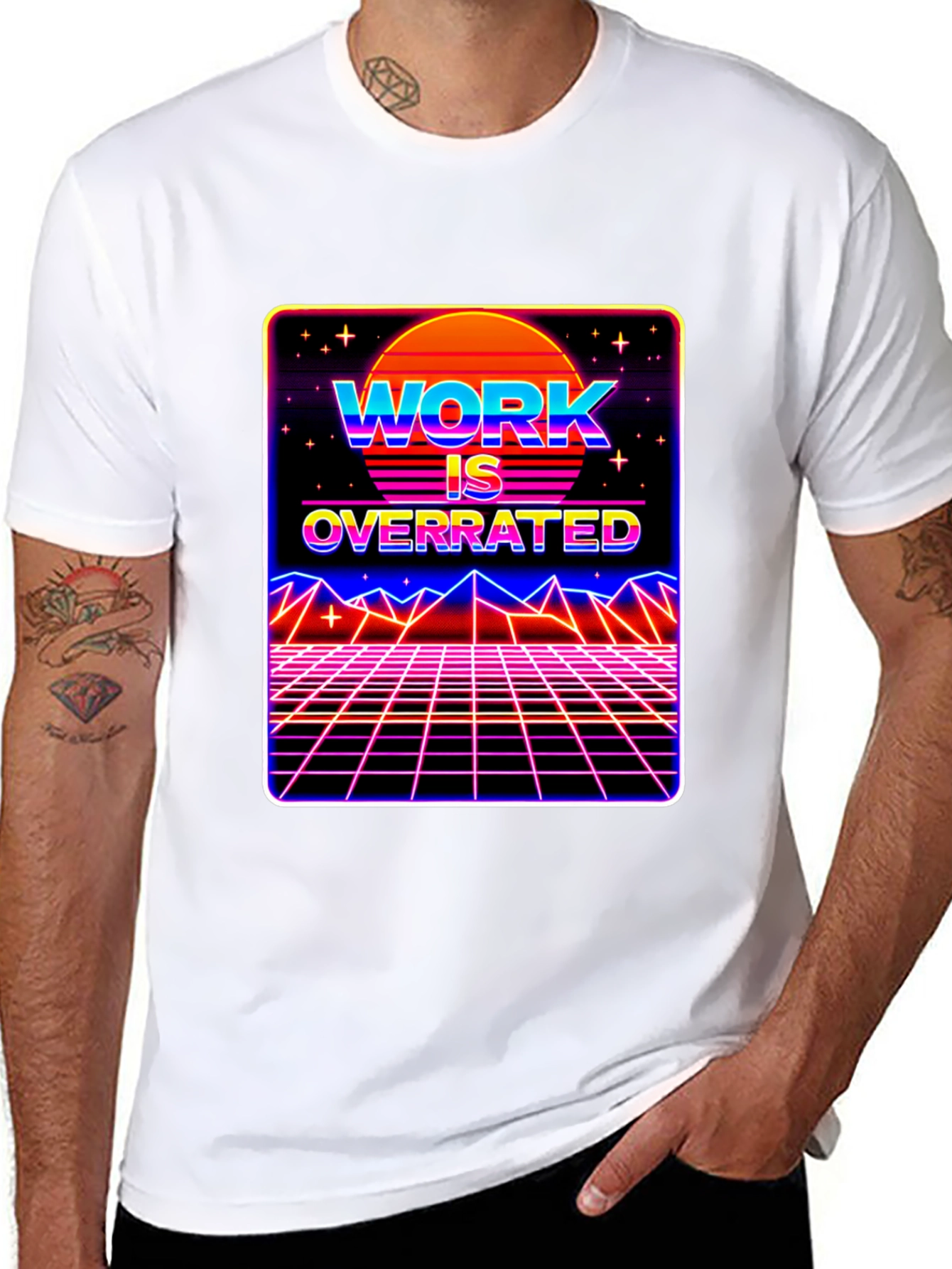 Work is Overrated Retro T-Shirt
