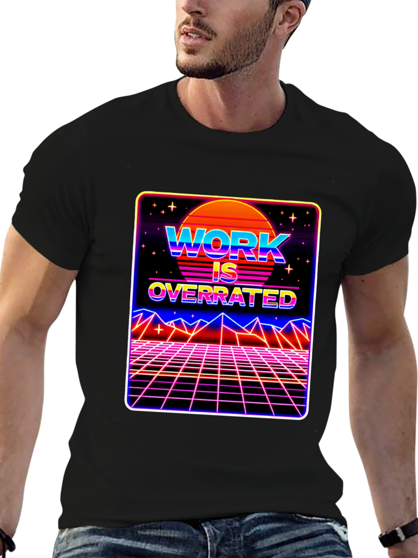 Work is Overrated Retro T-Shirt