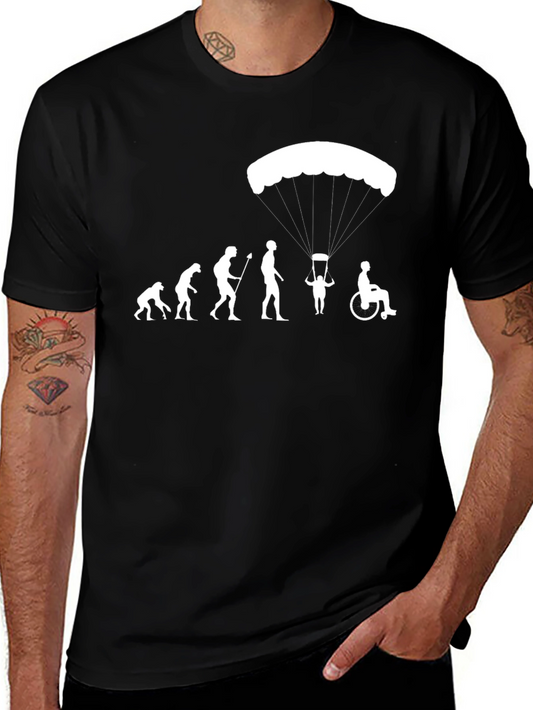 Evolution Parachute Humor T-Shirt