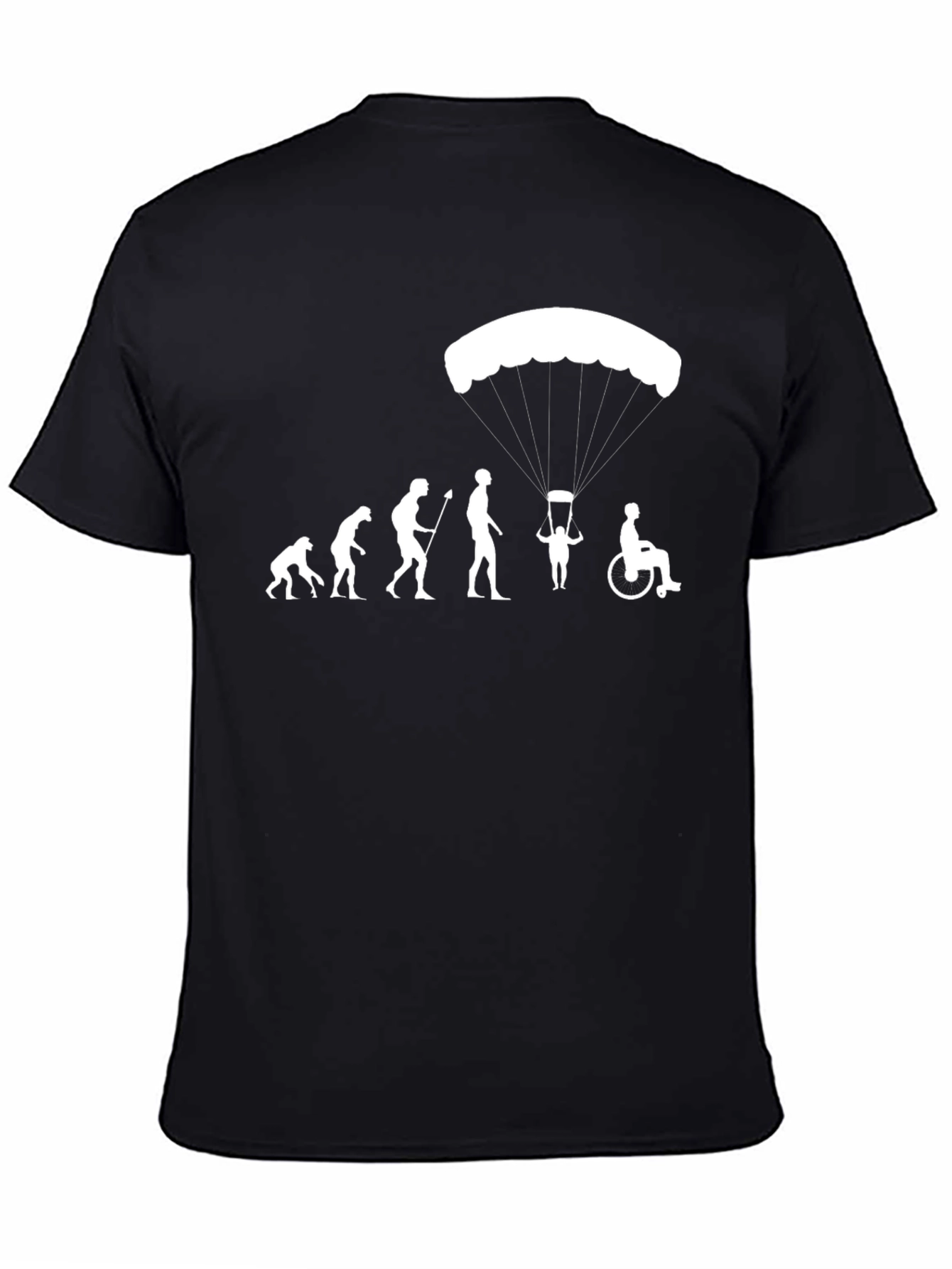 Evolution Parachute Humor T-Shirt