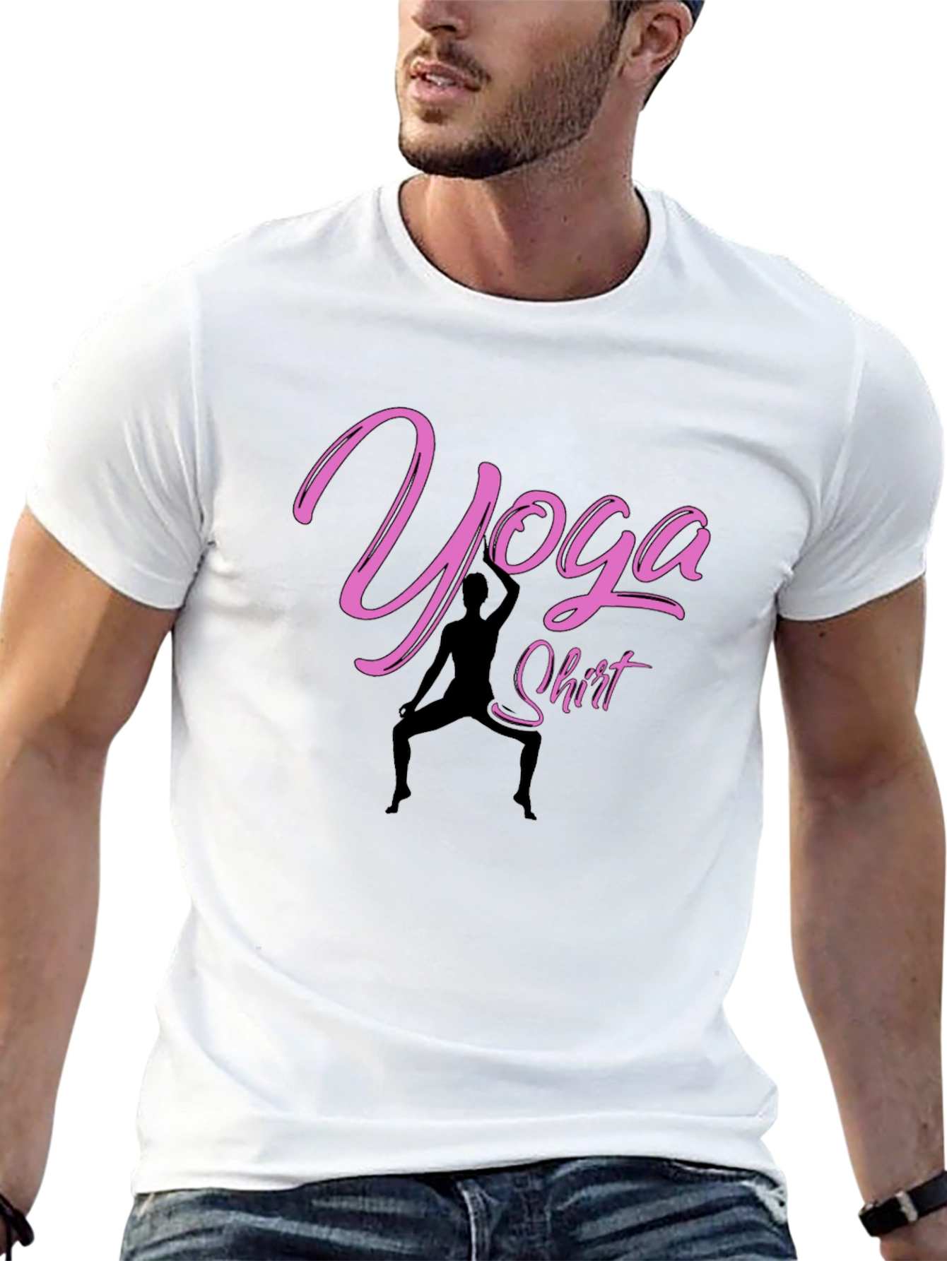 Yoga Shirt - Black Cotton Tee