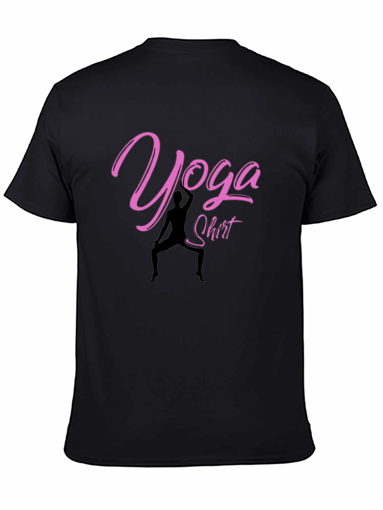 Yoga Shirt - Black Cotton Tee