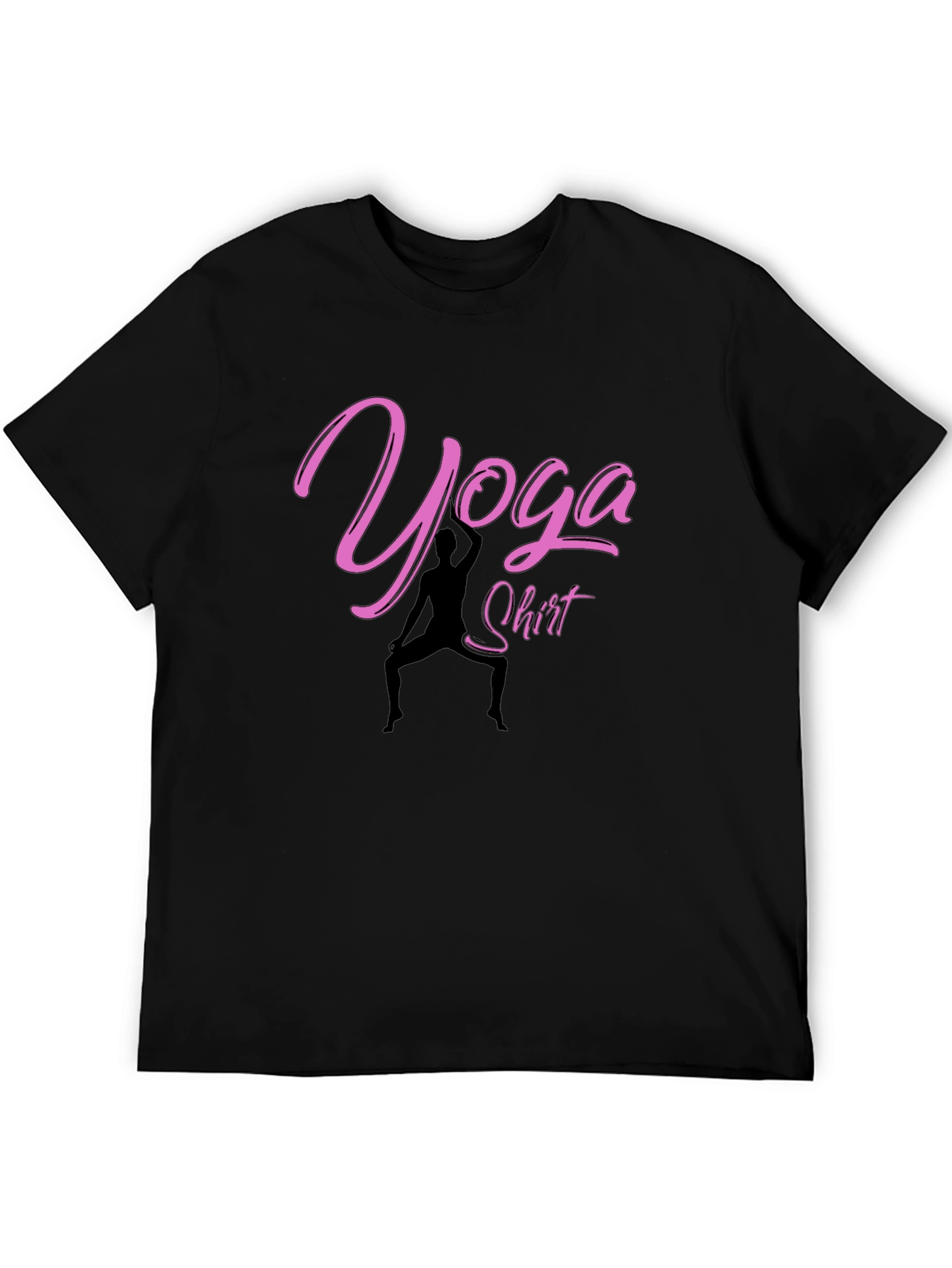 Yoga Shirt - Black Cotton Tee