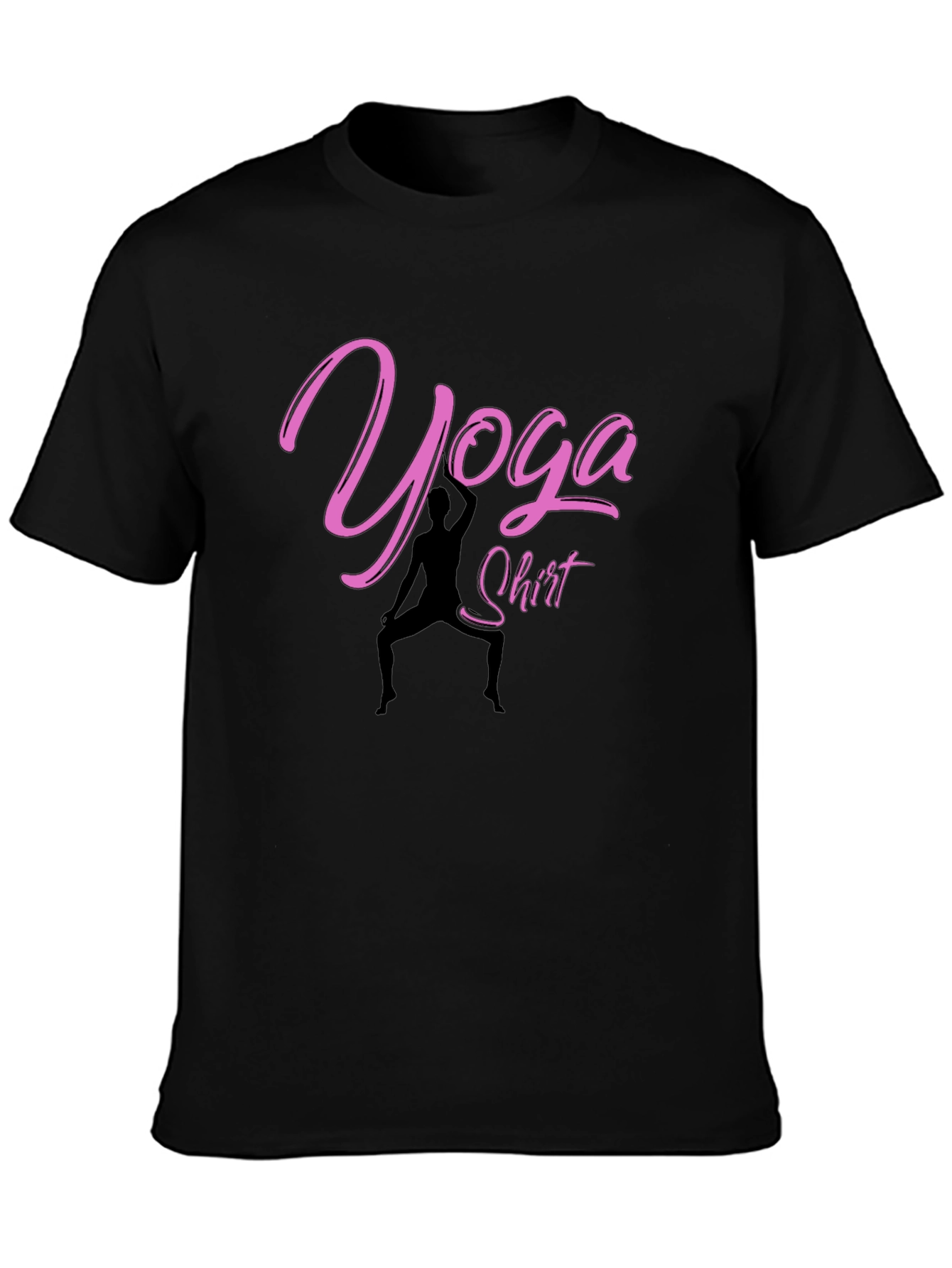 Yoga Shirt - Black Cotton Tee