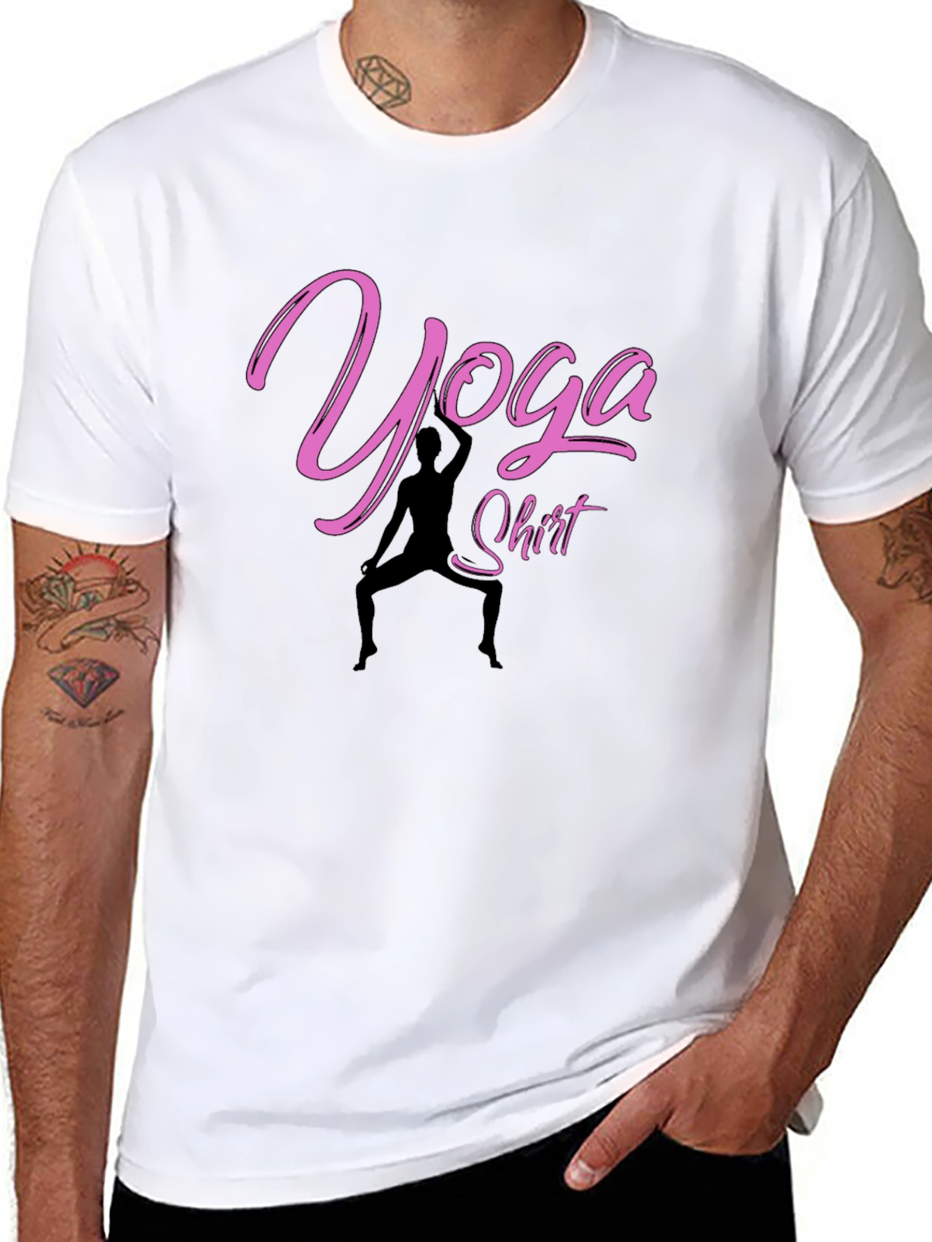 Yoga Shirt - Black Cotton Tee