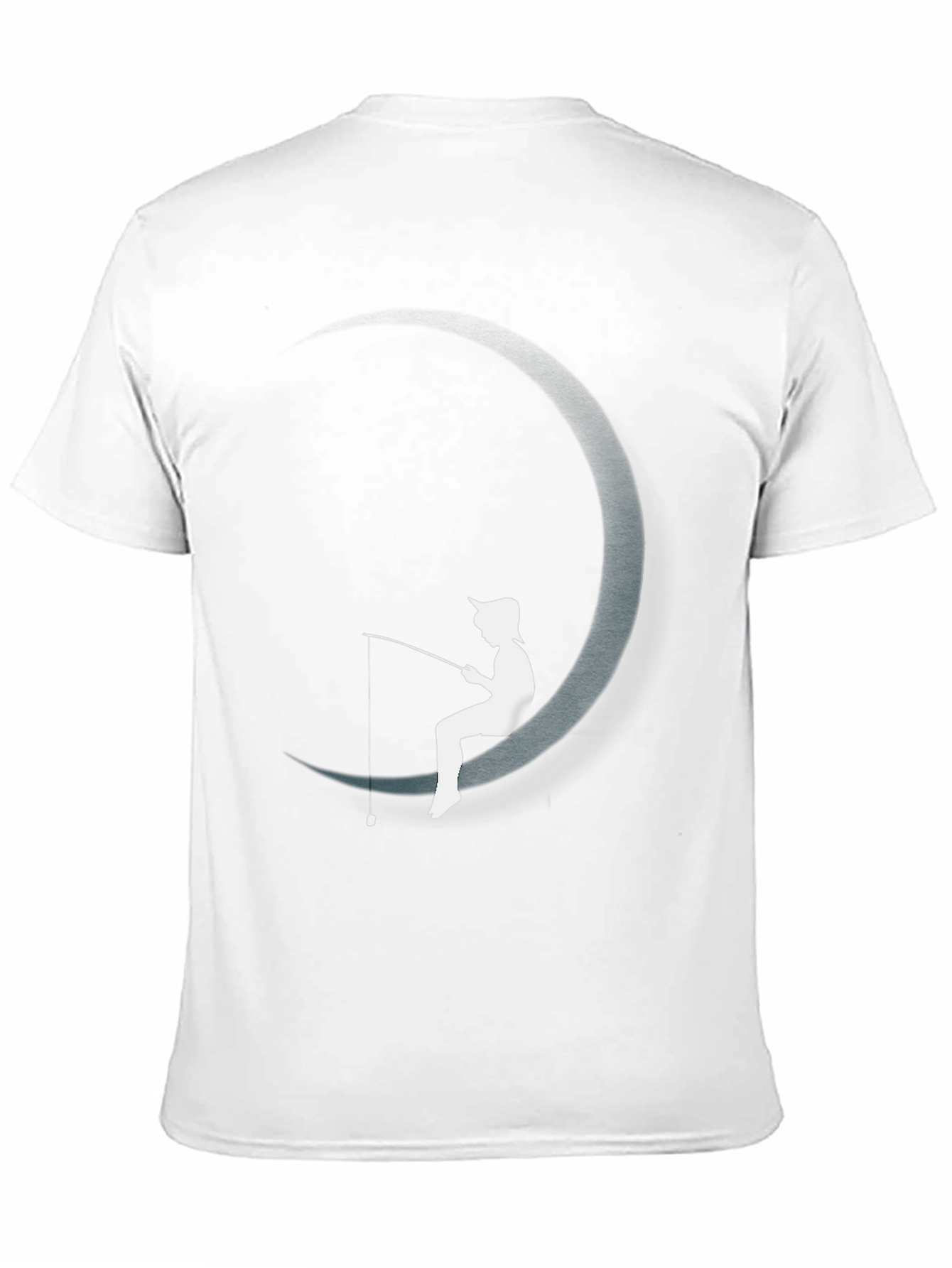 Moon Fishing Graphic Tee - Stylish Black T-Shirt